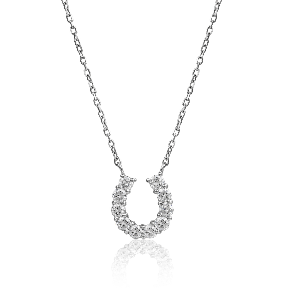 【S34】0.20ct 馬蹄ダイヤモンドネックレス【SIN-12627】