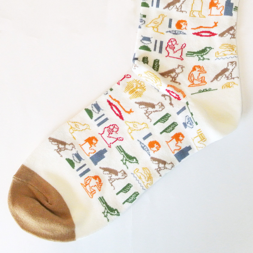 鳥 ふくろう 靴下 古代エジプト学 ヒエログリフ 22 25cm Garapago Socks あおだま雑貨店 鳥 ふくろう 靴下 古代エジプト学 ヒエログリフ 22 25cm Garapago Socks あおだま雑貨店