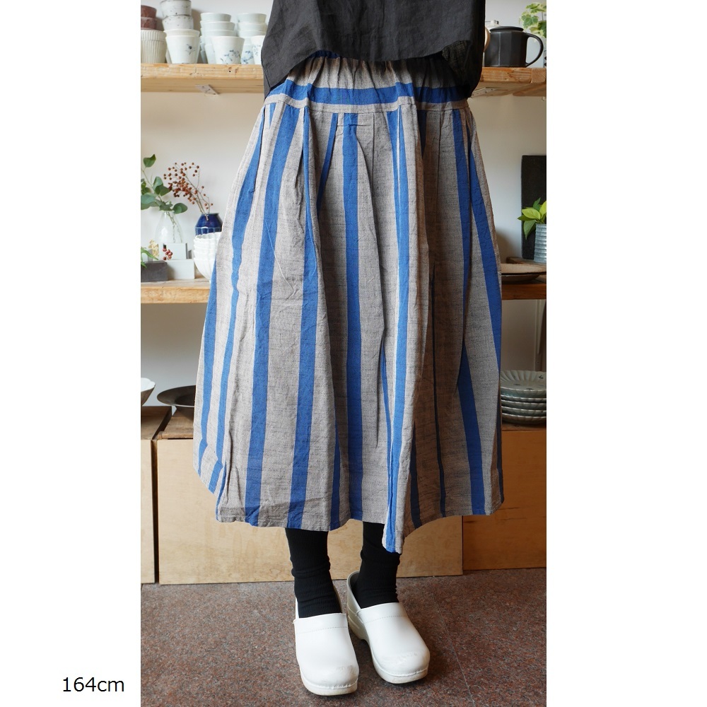 会津木綿タックスカート 5cm丈 Yamma ヤンマ産業 うつわと暮らしの道具 日々花 Hibika Online