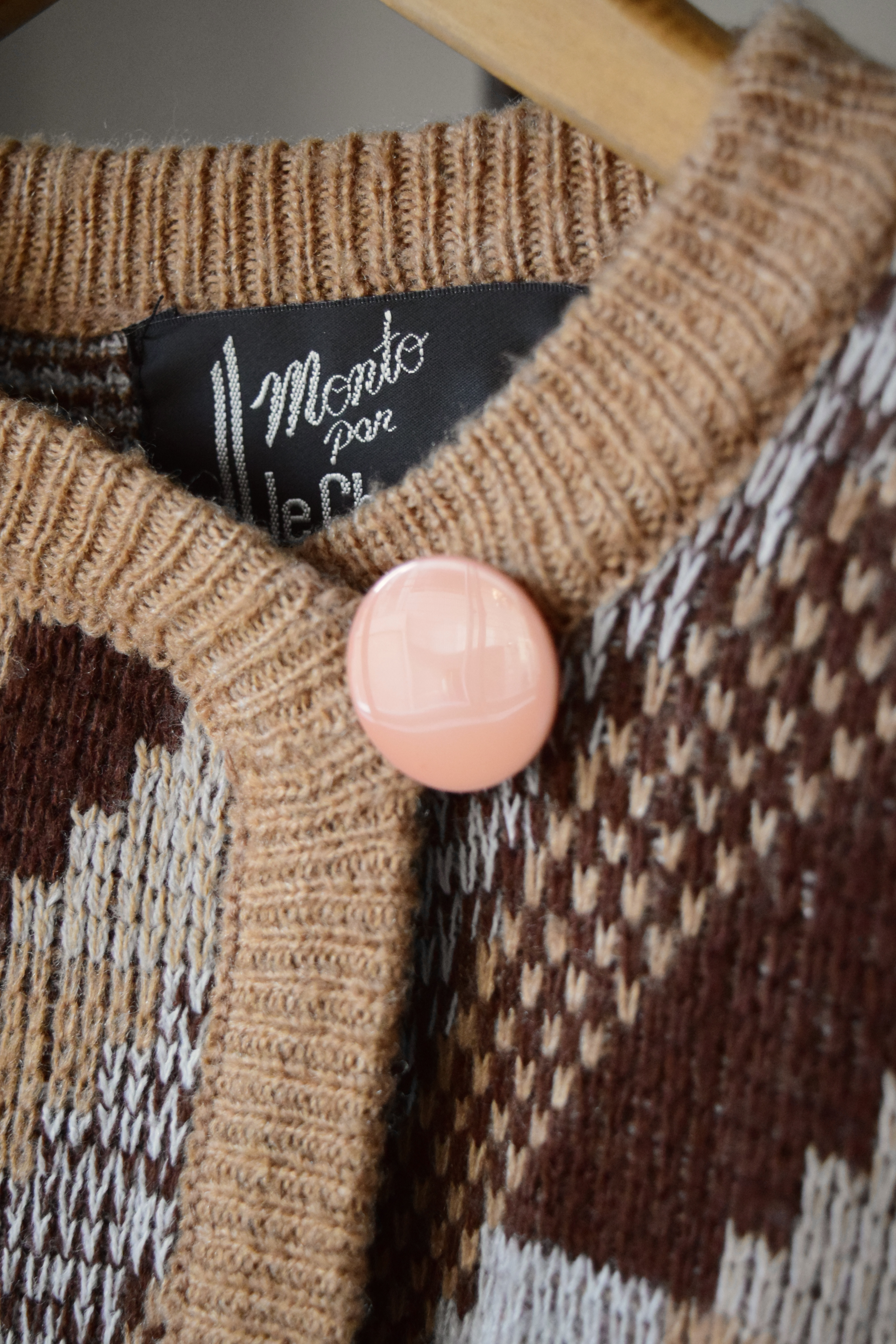 Vintage pattern knit coat の画像 9