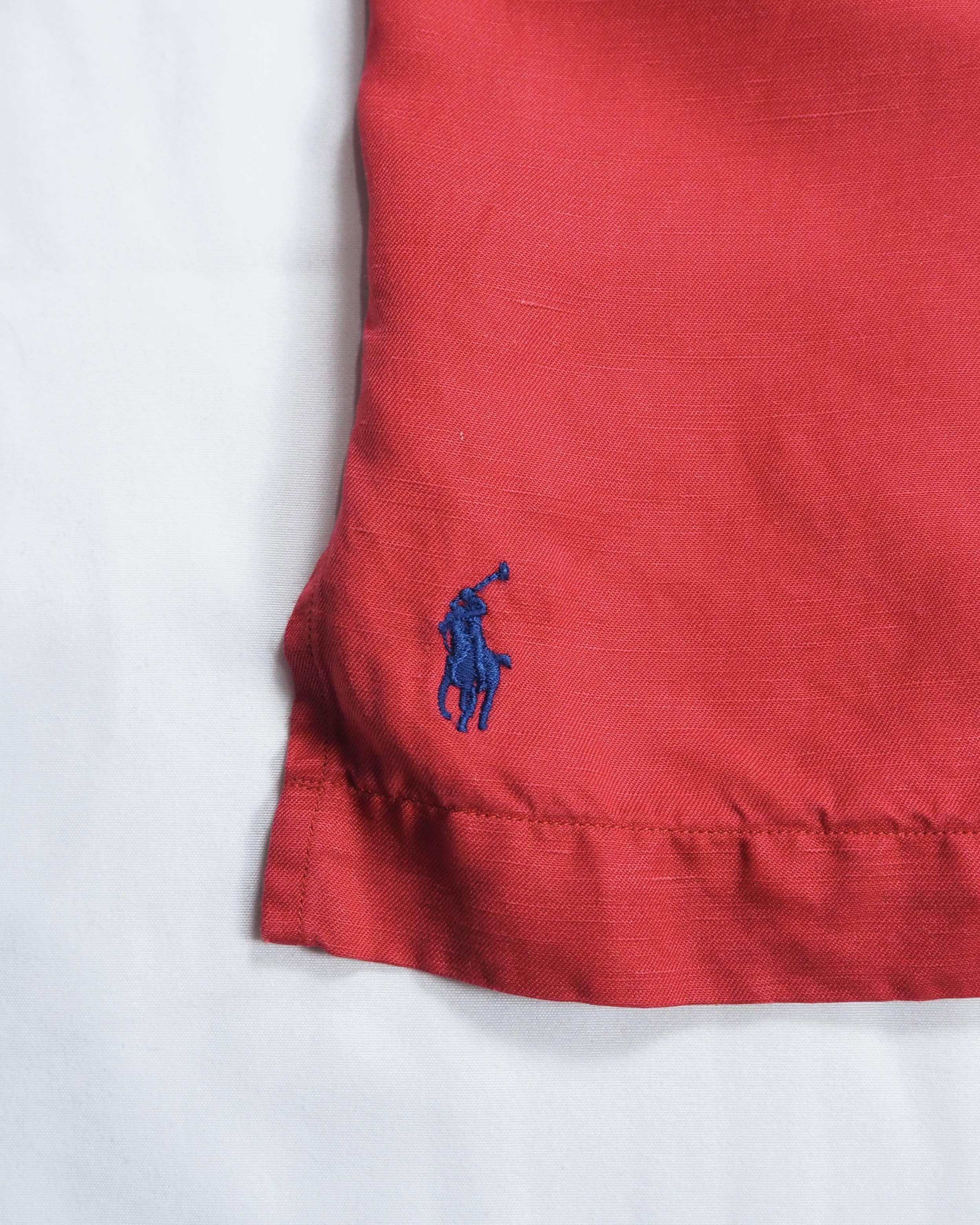 90’s Ralph Lauren シルク×リネン Caldwell レッド XL の画像 9