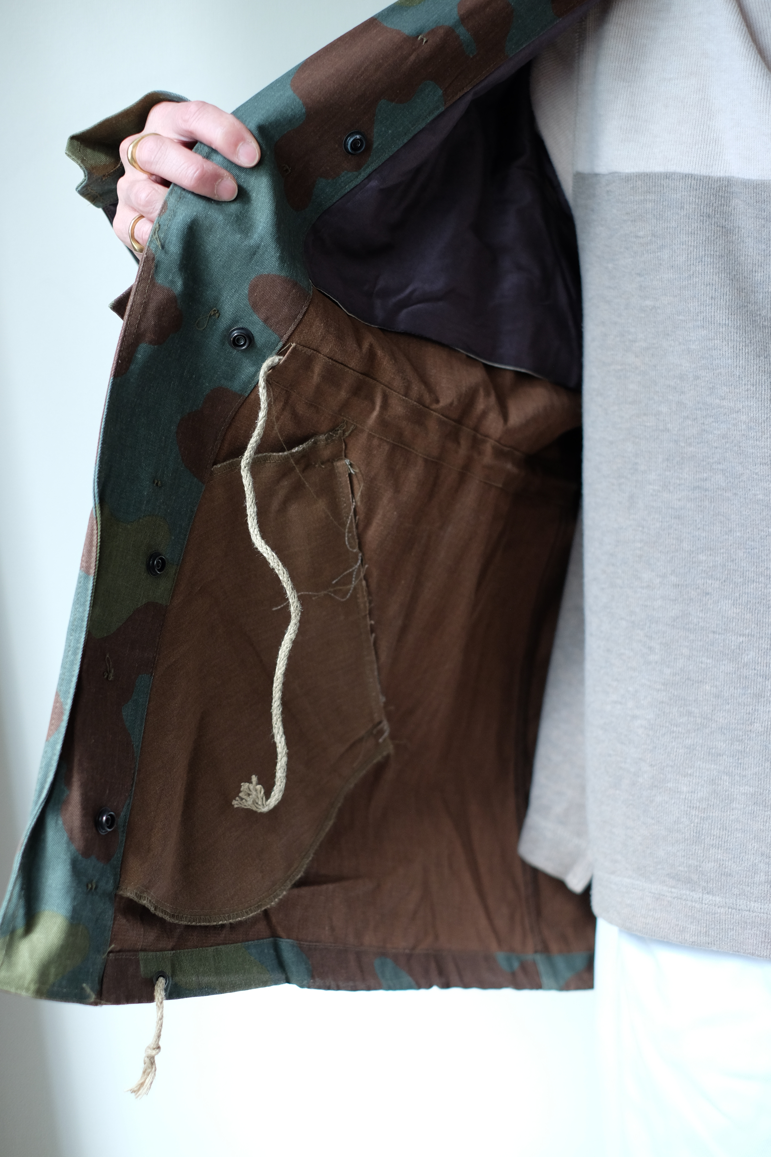 Italian military san marco camo field jacket “one wash” の画像 6