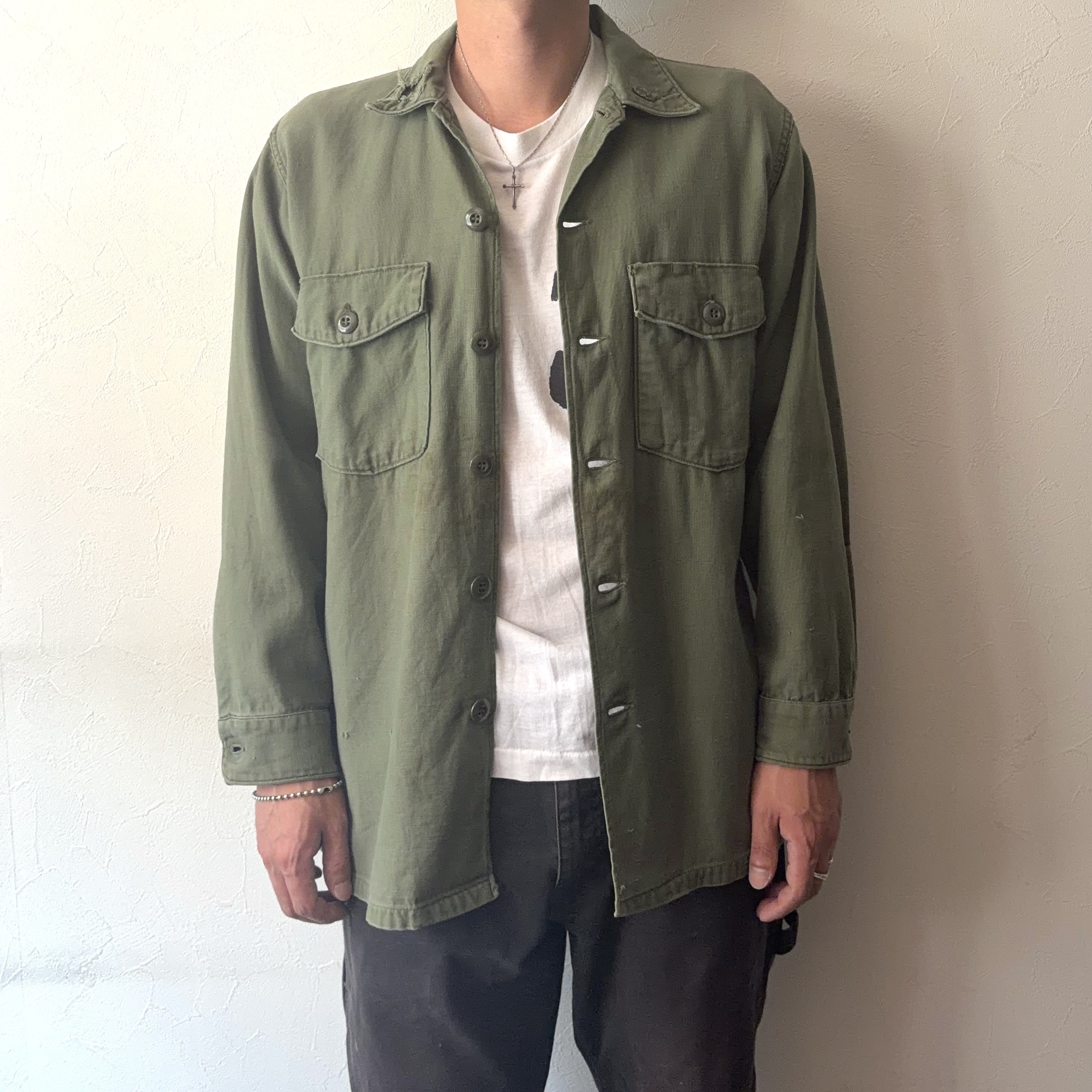 Vintage 60's【FOSTER INDUSTRIES' INC.】US ARMY OG-107 Utility Shirt の画像 3