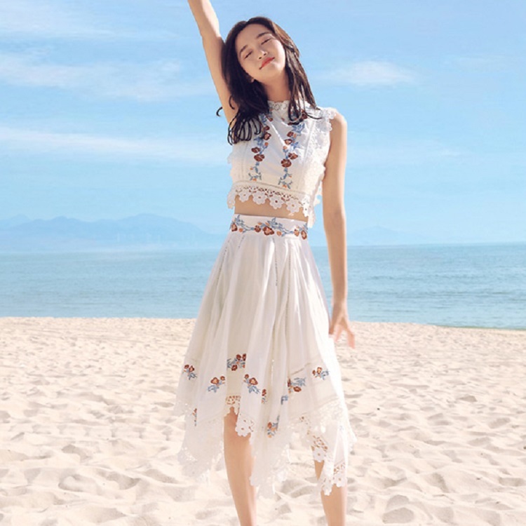 オンライン限定商品 旅行 長袖 ノースリーブ 刺繍 アシンメトリー Aライン バックファスナー 白ワンピース 白ワンピ 白 女性用 レディース ワンピ ワンピース リゾート 全2色 新作 3xl 2xl Xl 大きなサイズ 売れ筋 フェミニン おすすめ 人気 お洒落 カジュアル