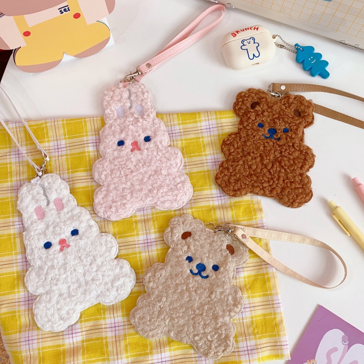 定期入れ カード入れ カードケース チャーム モコモコアニマルモチーフ コンパクト 使いやすい かわいい おしゃれ シンプル お揃い 学生 セレクトショップオンリーユー