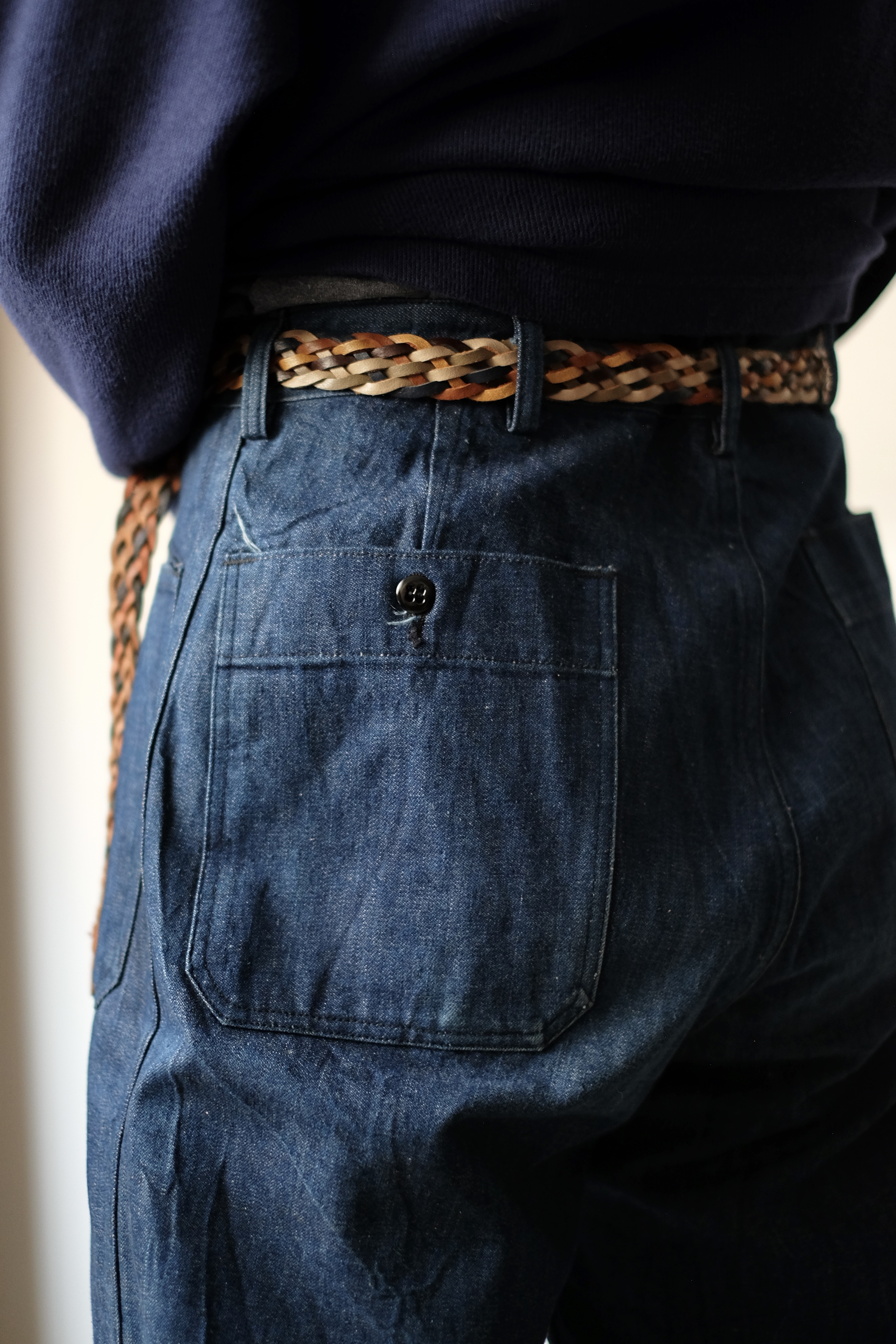 60s US NAVY denim sailor flare pants の画像 5