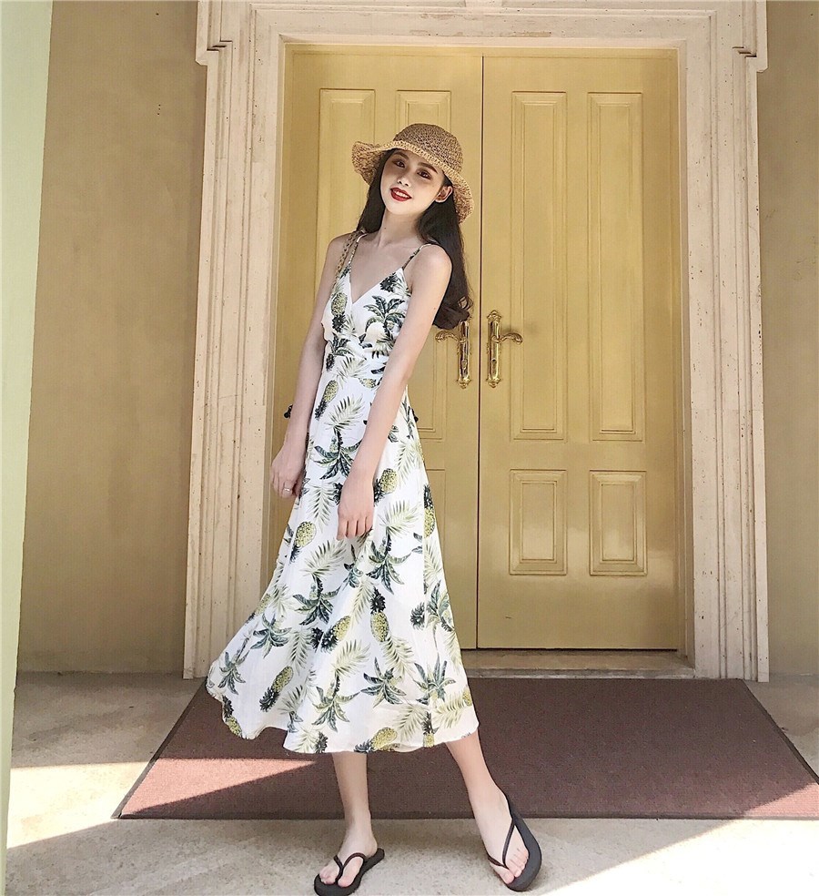 ノースリーブワンピース パイン柄キャミワンピ マキシ丈 大きいサイズ 長袖 半袖 カットソー タイト スカート 秋冬 冬新作 冬物 冬スペシャルセール 秋冬 冬服 韓国 オルチャン Ladys Paradise