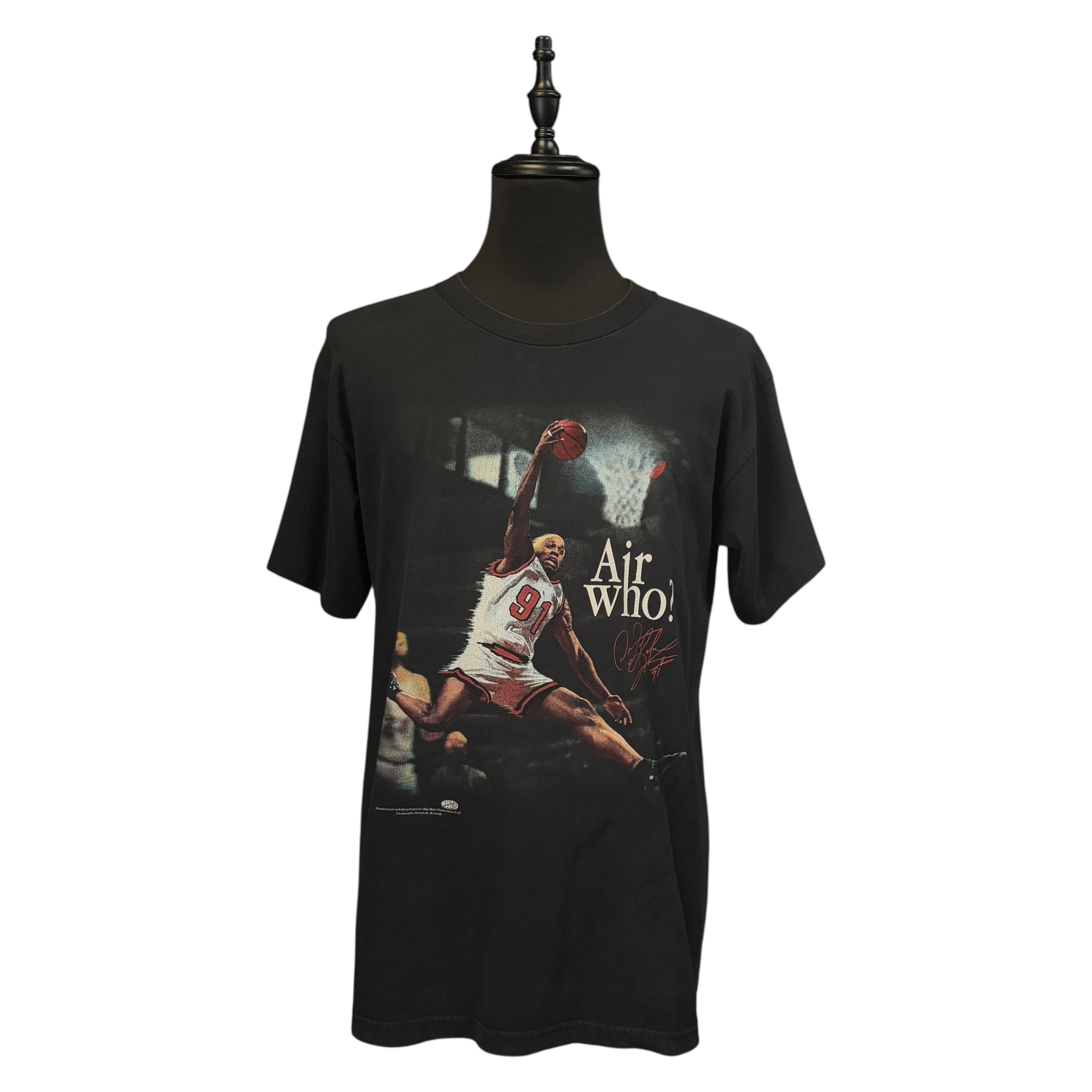 【Dennis Rodman】デニス・ロッドマン Air who? Vintage Tシャツ XL相当