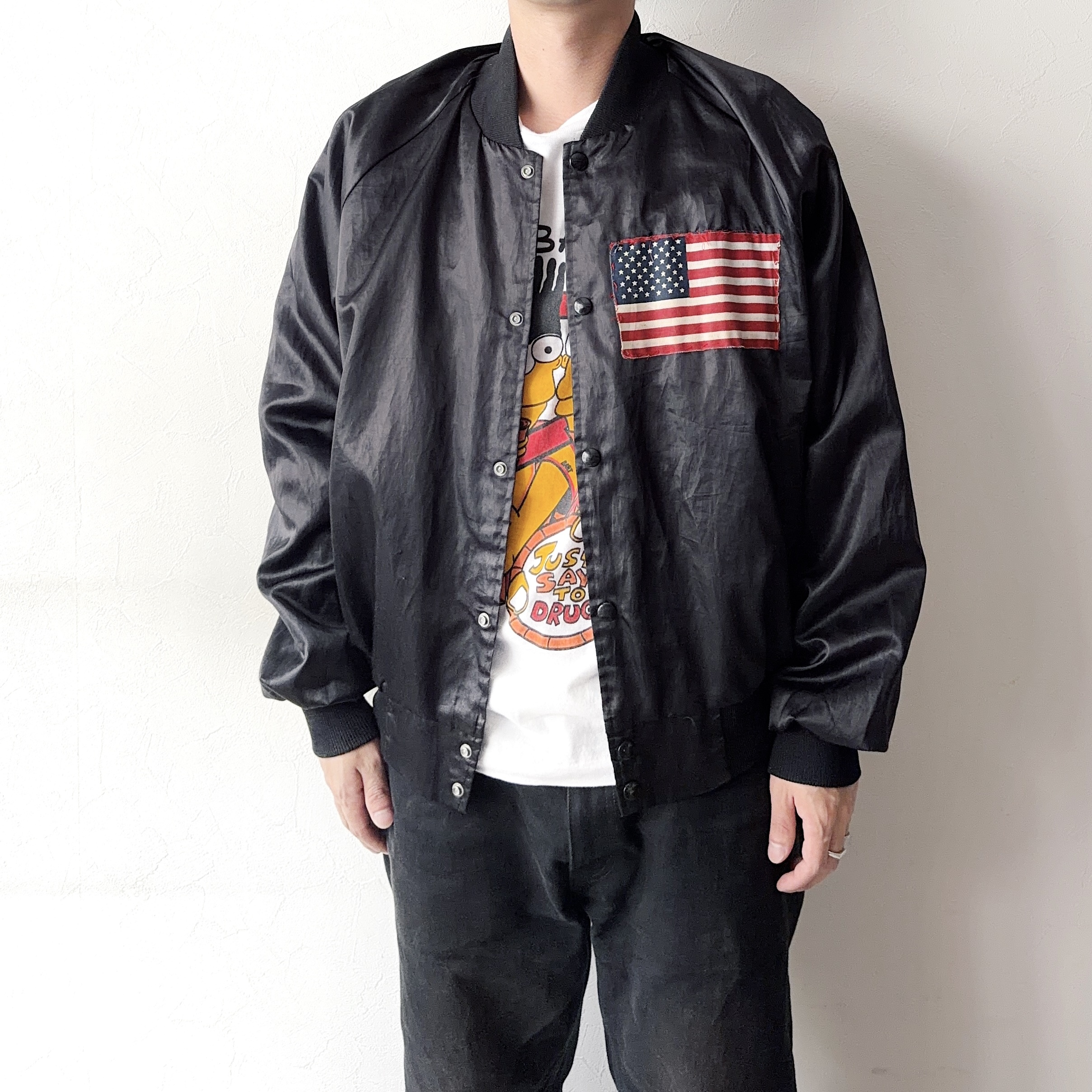 Vintage 80～90's【AUBURN】"NEW YORK CITY USA" Satin Jacket の画像 3