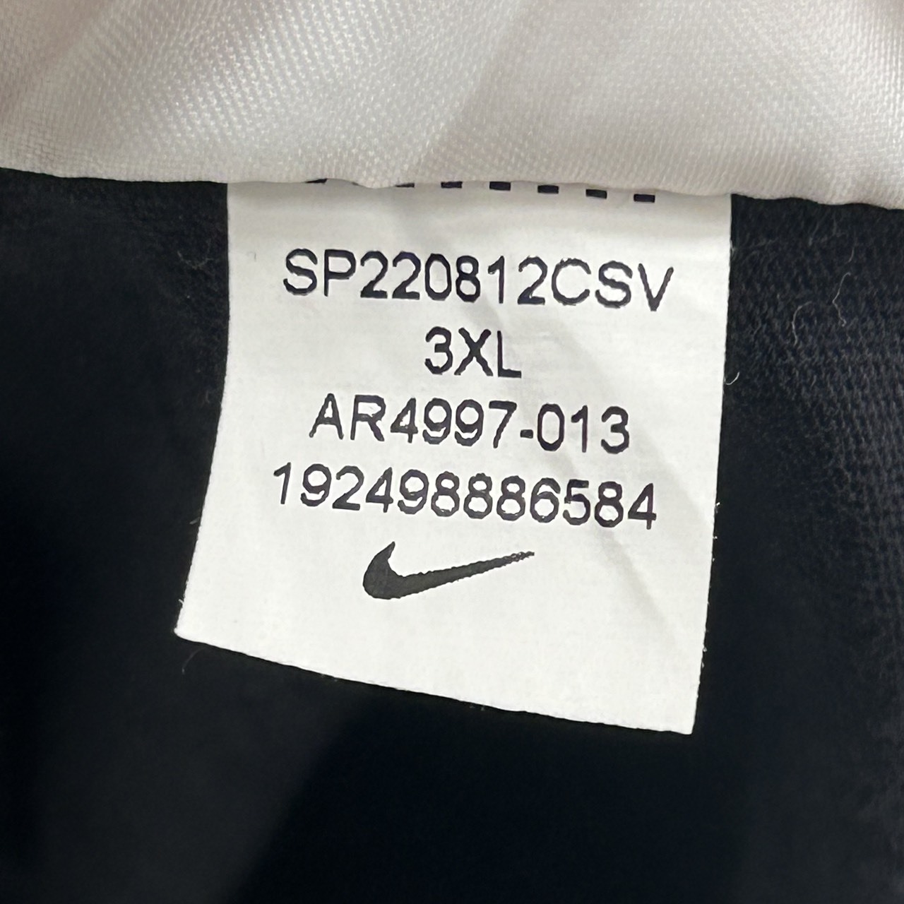 NIKE Minimal Swoosh Logo T-Shirt Black 3XL の画像 5