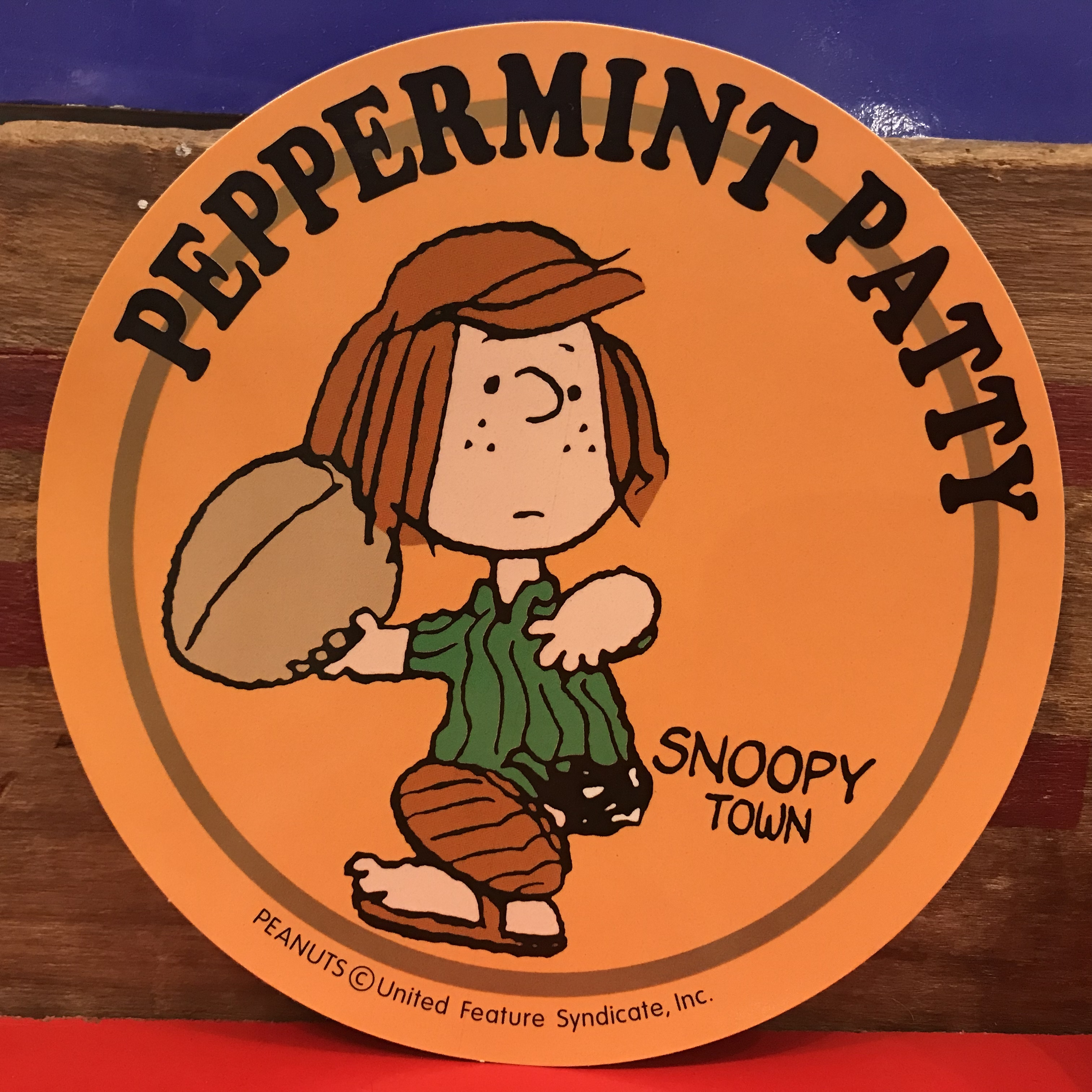 スヌーピー Peanuts ペパーミントパティ 特大ステッカー 限定品 00年製 福岡 大名のおもちゃ屋 トイズヘッド