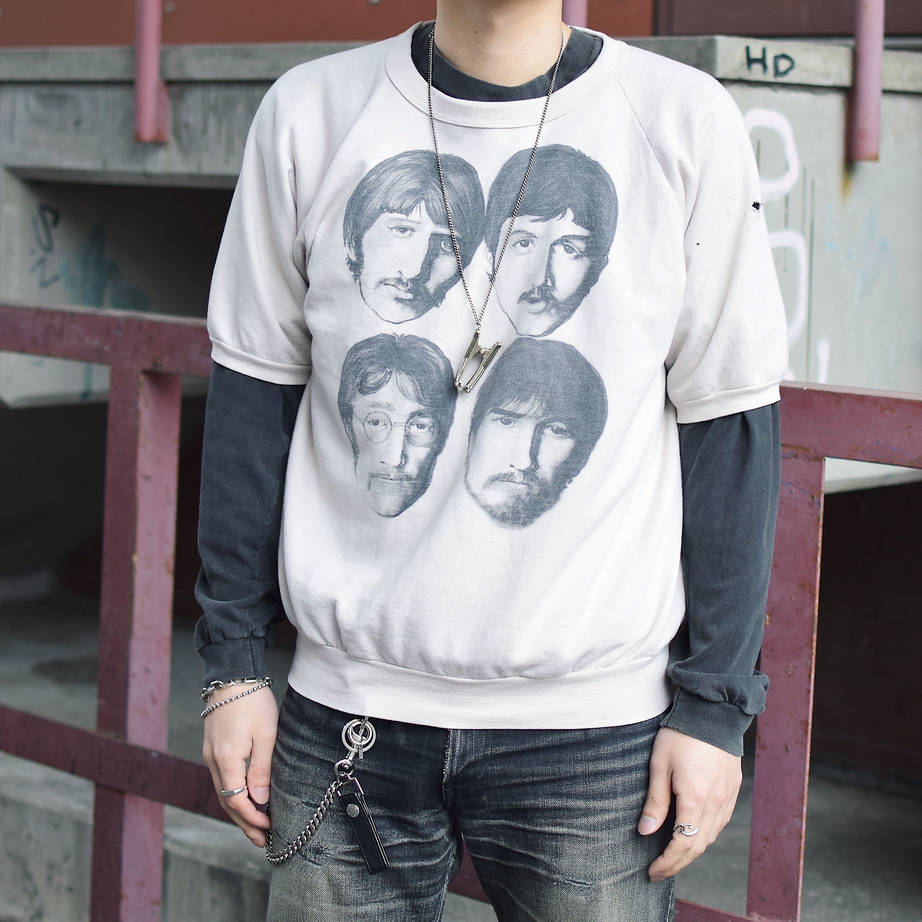 Vintage 80〜90's【RichTee's Sportswear】"THE BEATLES" Short Sleeve Sweat の画像 4