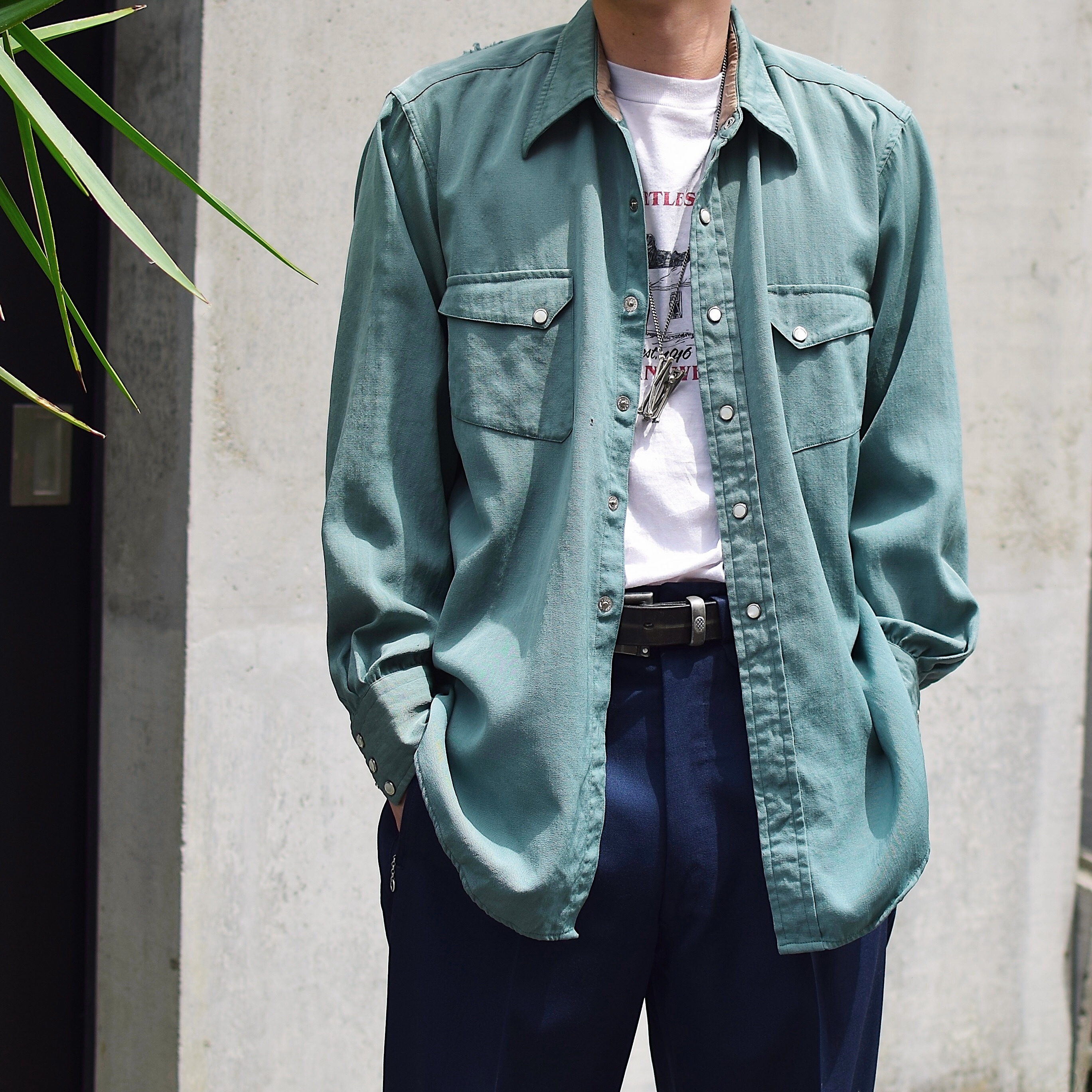Vintage 40's【LeviStrauss DeLuxe】Worsted Gabardine Shirt の画像 3