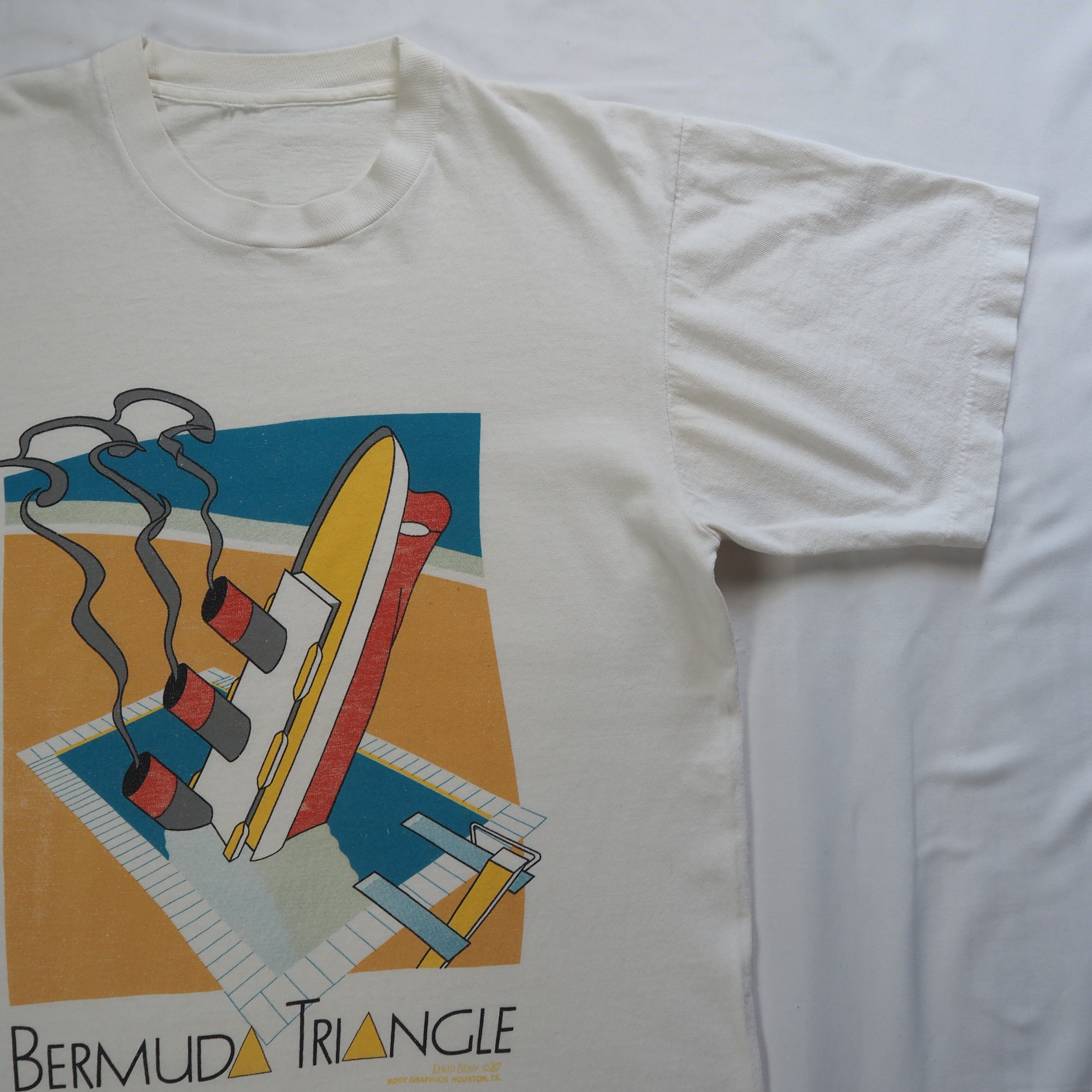 80's バミューダトライアング Tシャツ Mサイズ程度 の画像 4