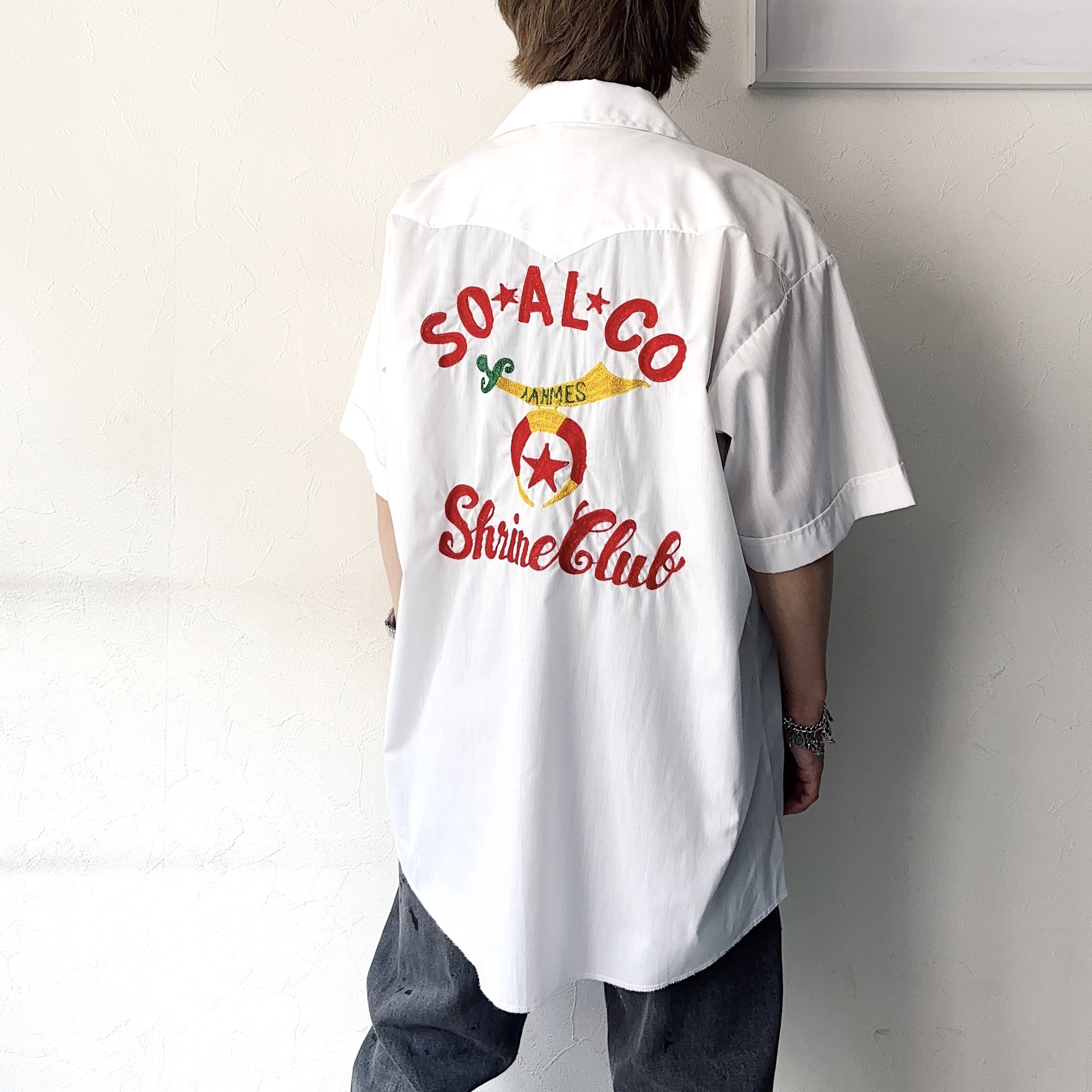 Vintage 70's【Panhandle Slim】"Shrine Club" Short Sleeve Western Shirt の画像 4