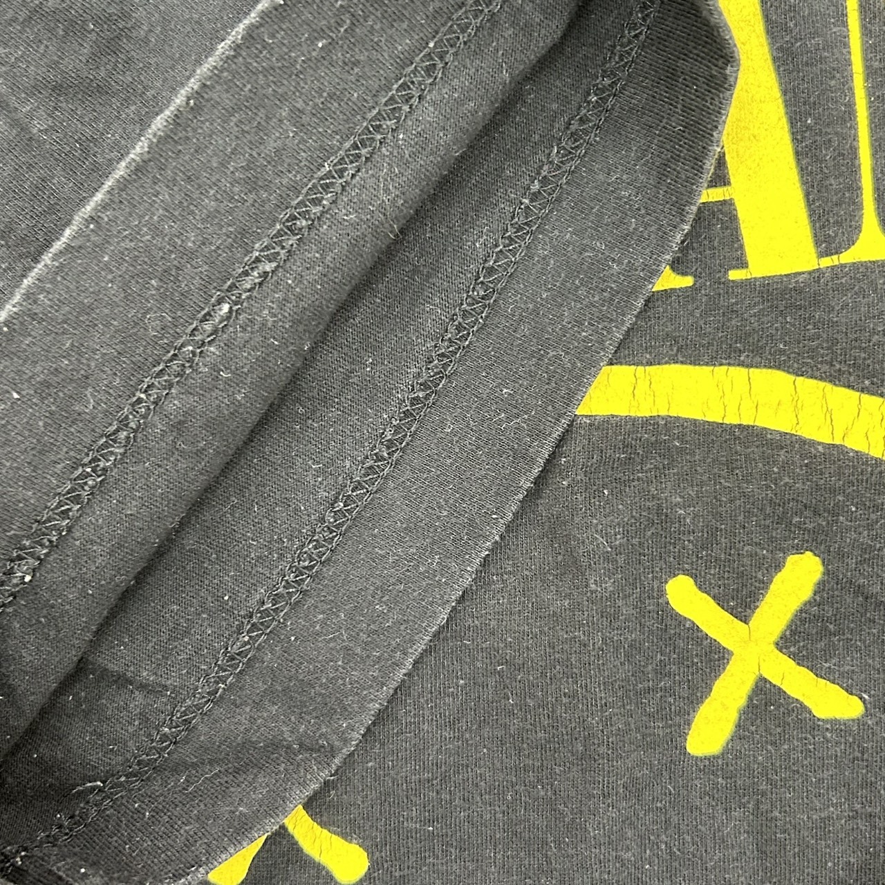 NIRVANA Smiley Face T-Shirt Black Yellow Size L の画像 10