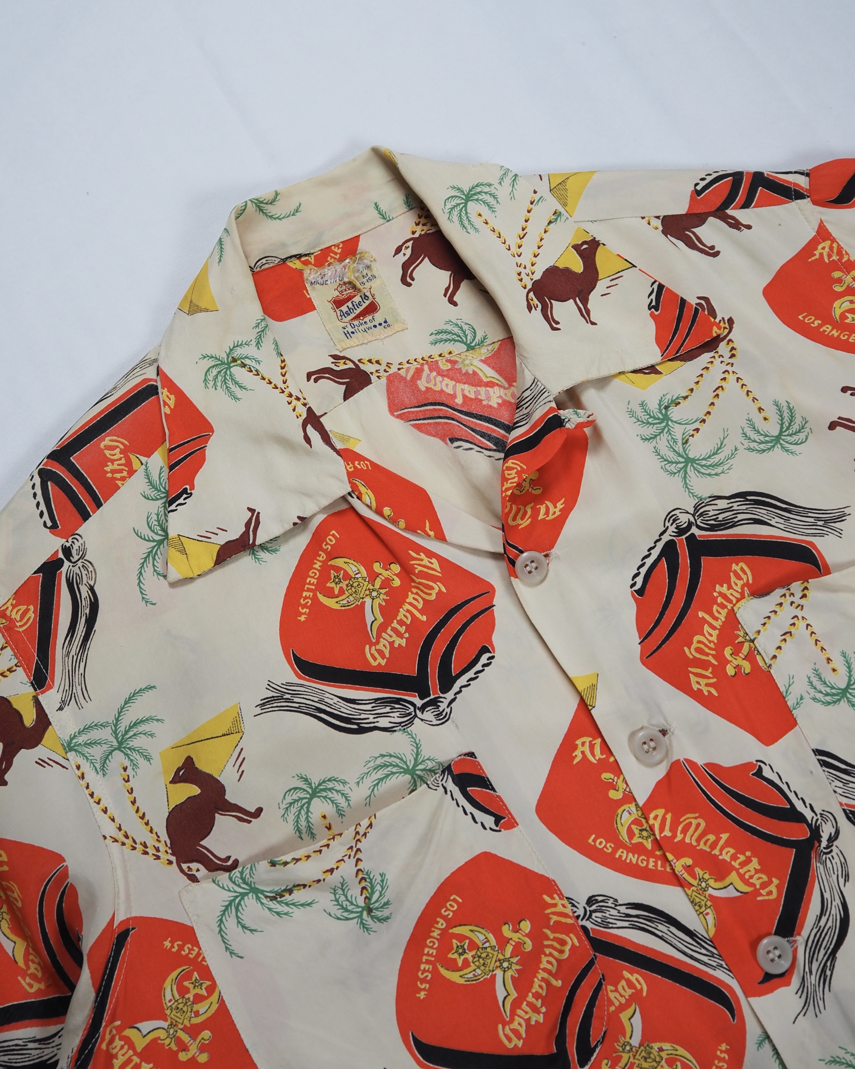 【5/6(水) 20:00入荷】50’s Duke of Hollywood ハワイアンシャツ の画像 2