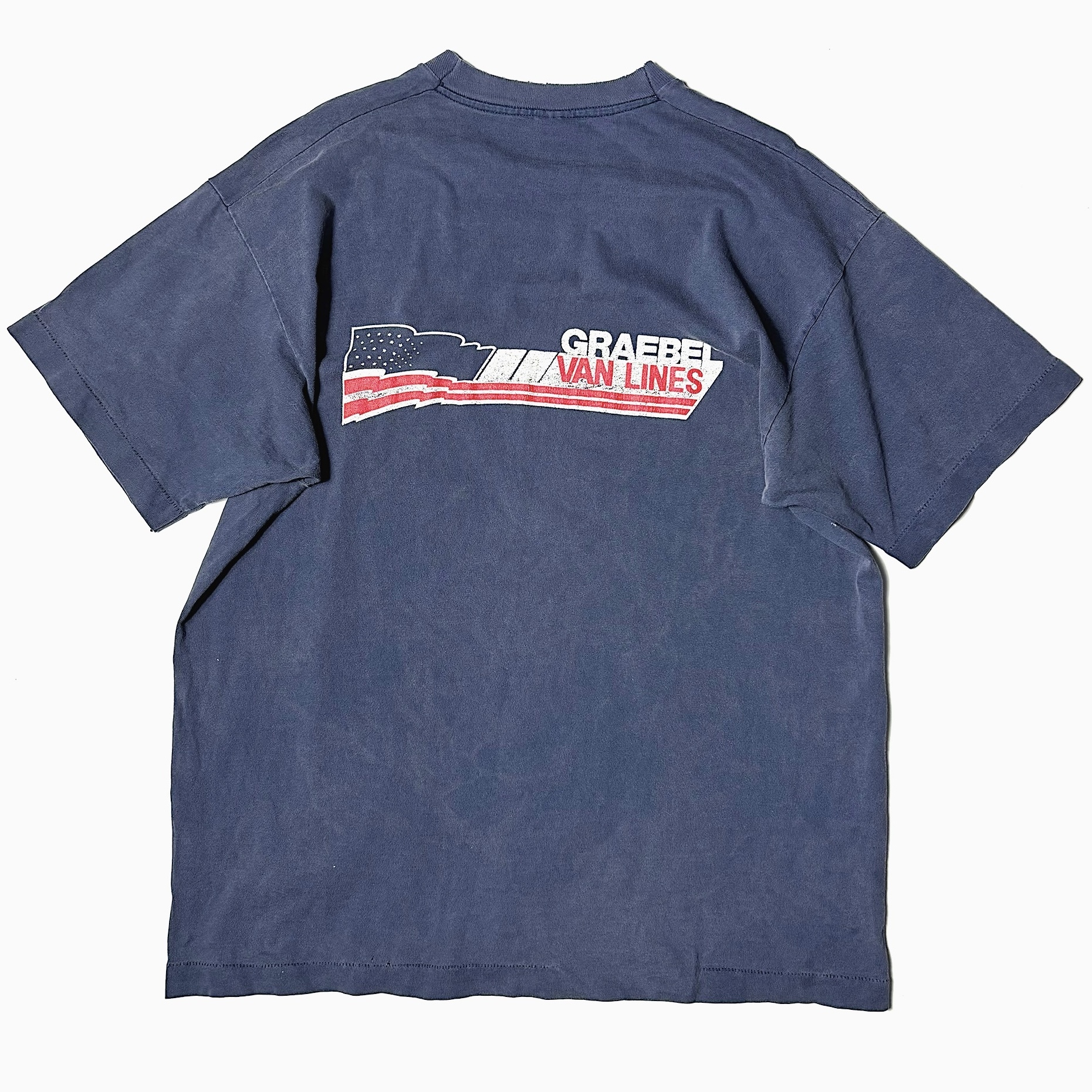 Vintage 90's【FRUIT OF THE LOOM】"GRAEBEL VAN LINES" Grunge T-shirt の画像 2