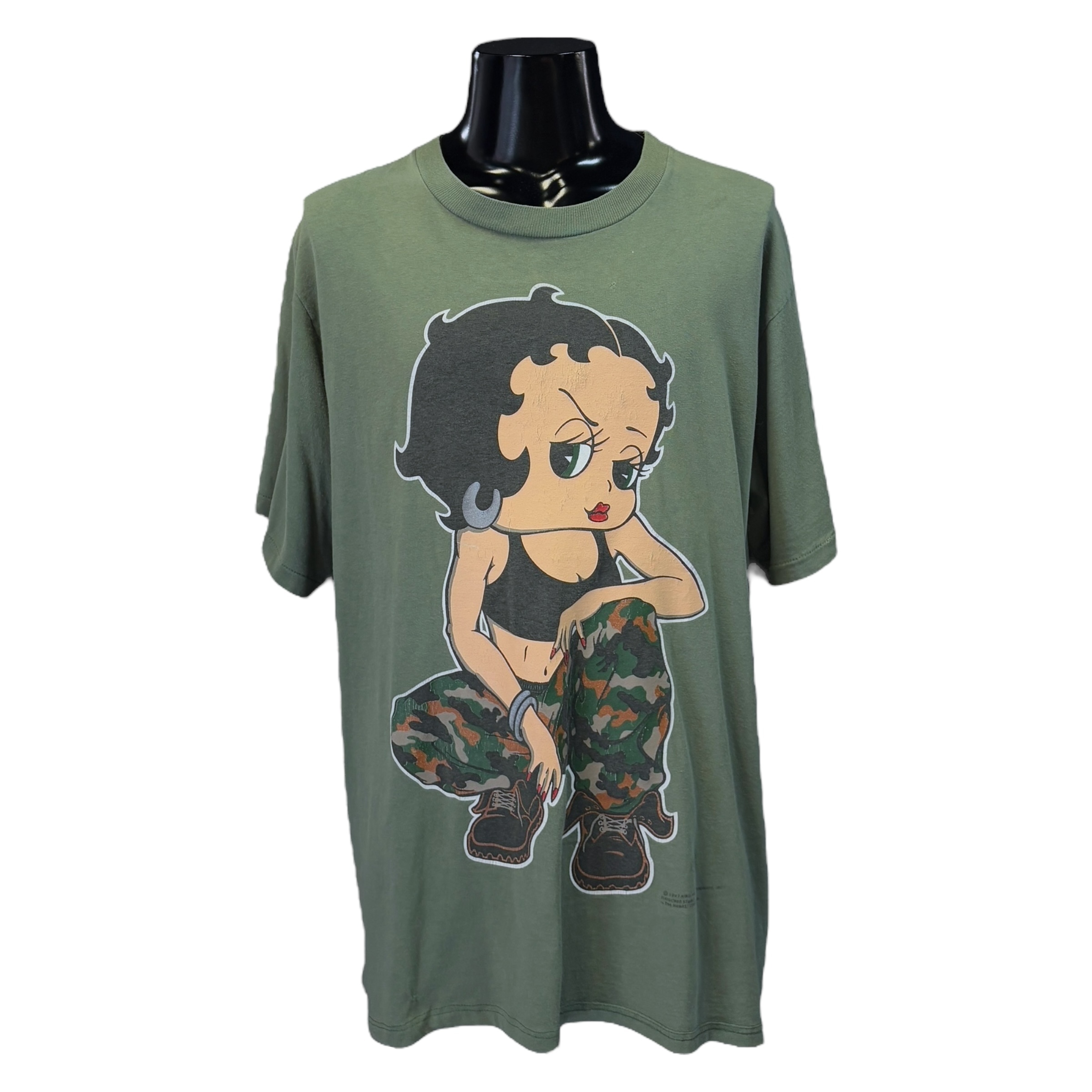 【Betty Boop】ベティブープ “GIRLS RULE!” 90’s Vintage Tシャツ XL相当