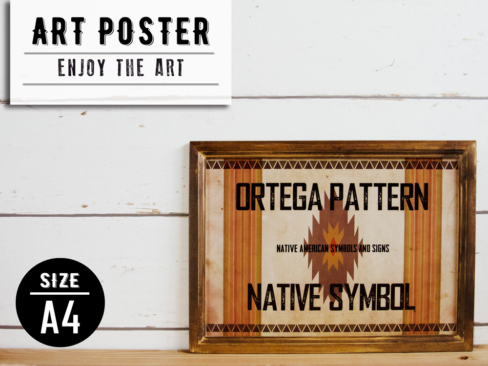 オルテガ ネイティブ柄ポスター Little Owner