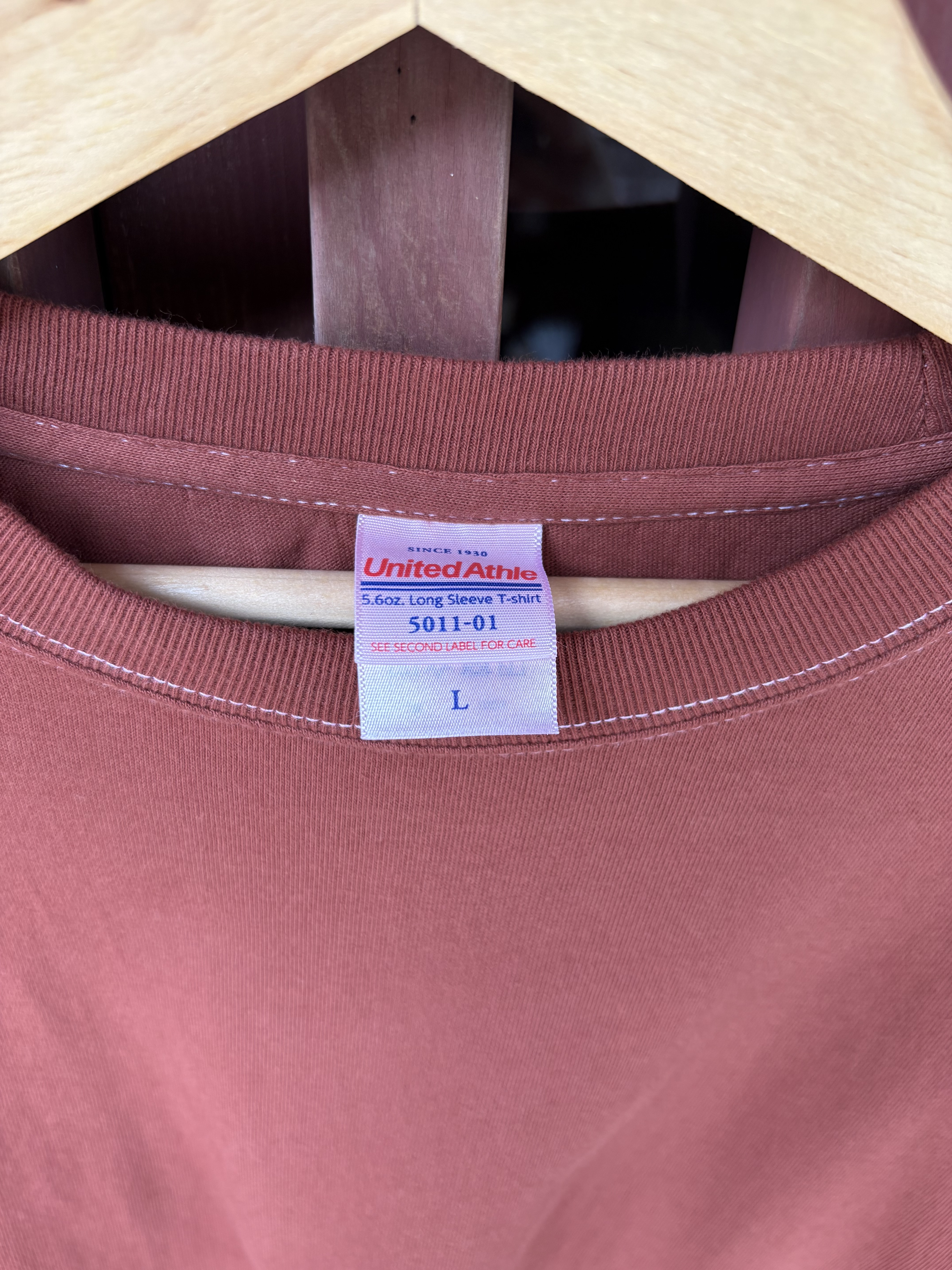 ベンガラ染ロングTシャツL