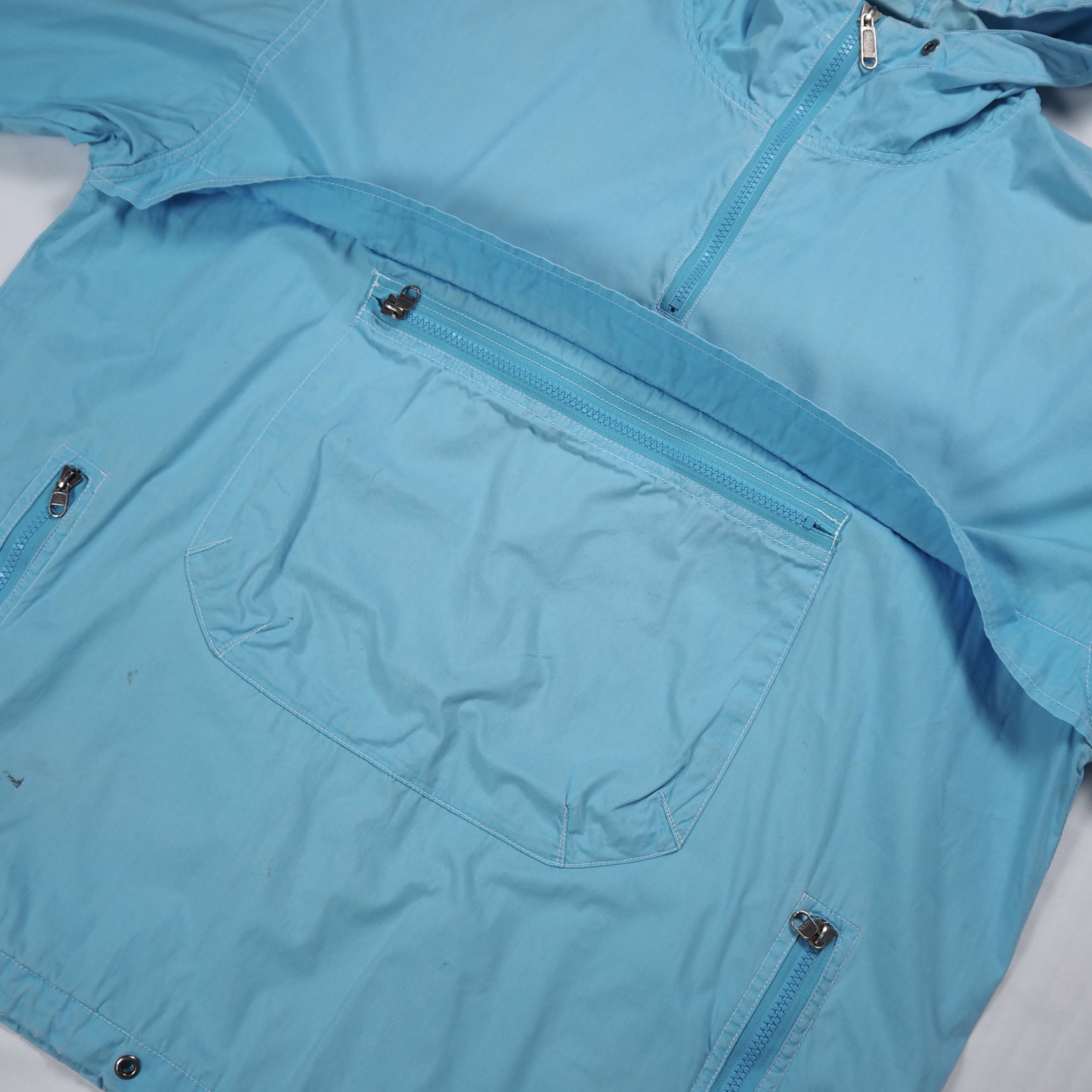 00’s OLD GAP コットンアノラックジャケット 水色 Mサイズ の画像 10
