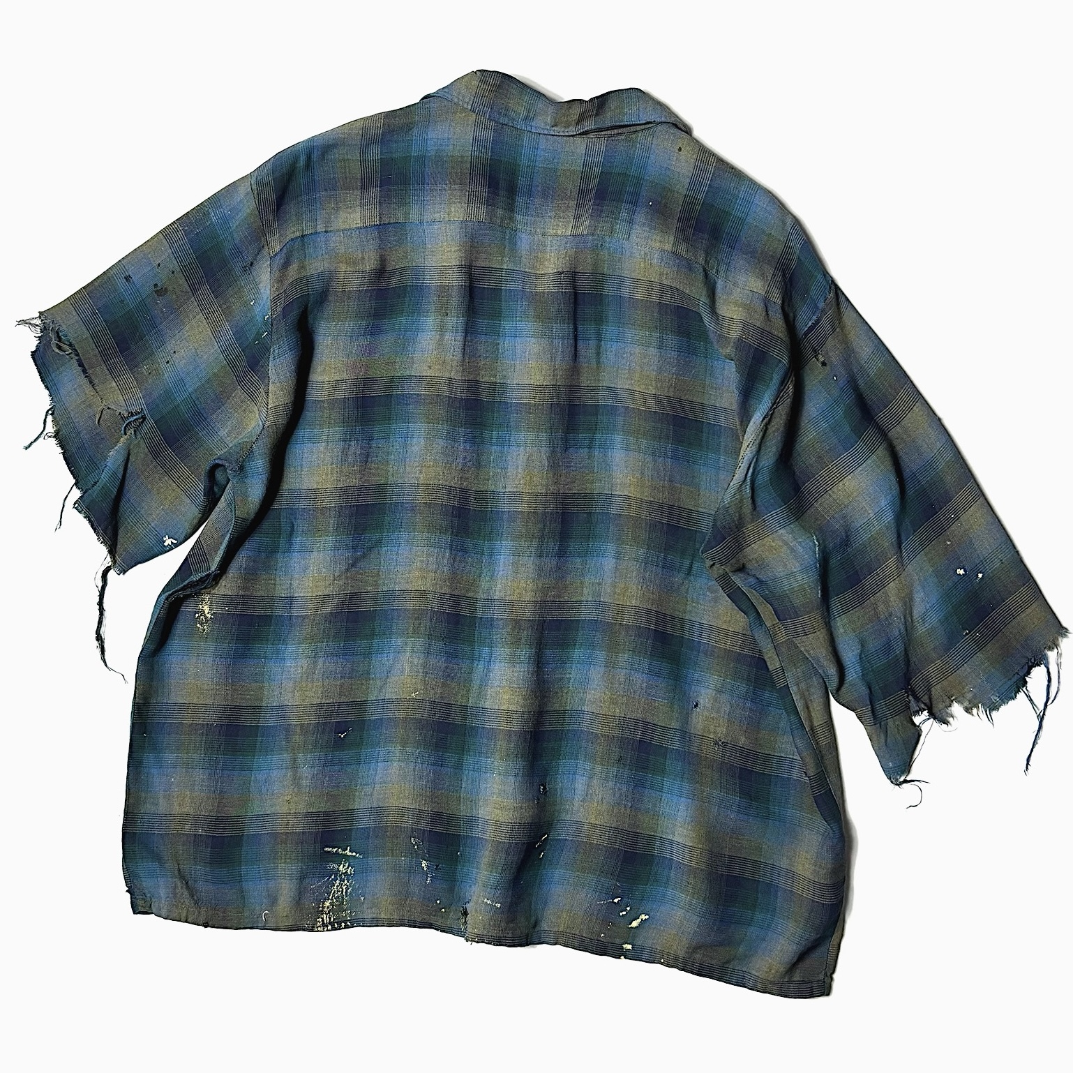Vintage 60's【TOPSALL】Grunge Rayon Check Shirt の画像 2