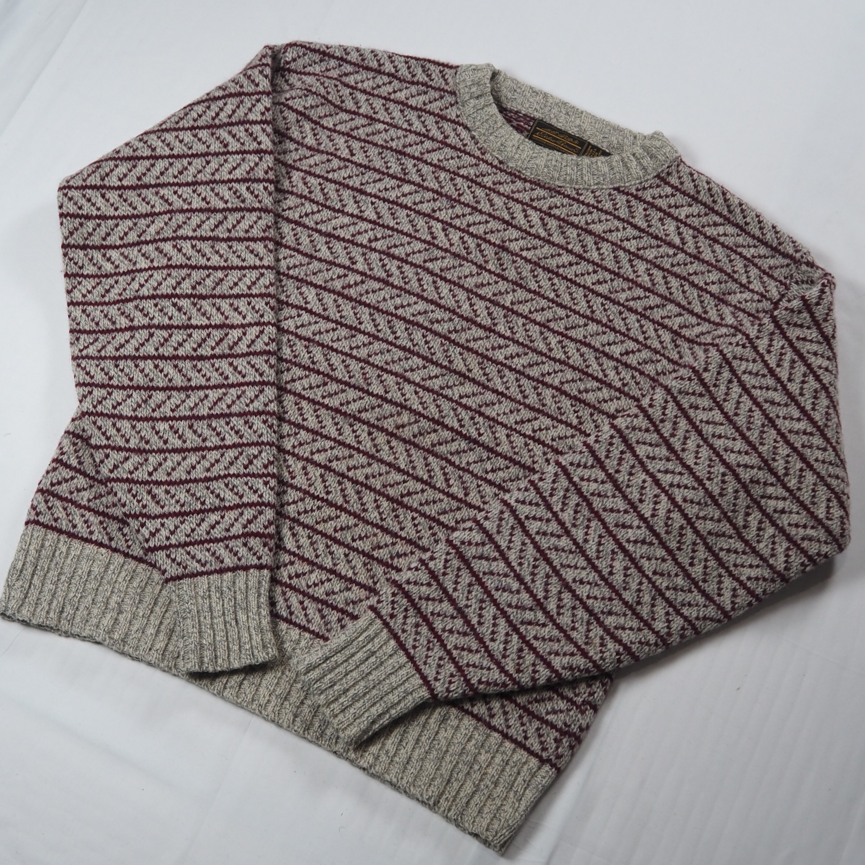 【9/23 20:00入荷】80's-90's Eddie Bauer ウールニット Lサイズ の画像 7