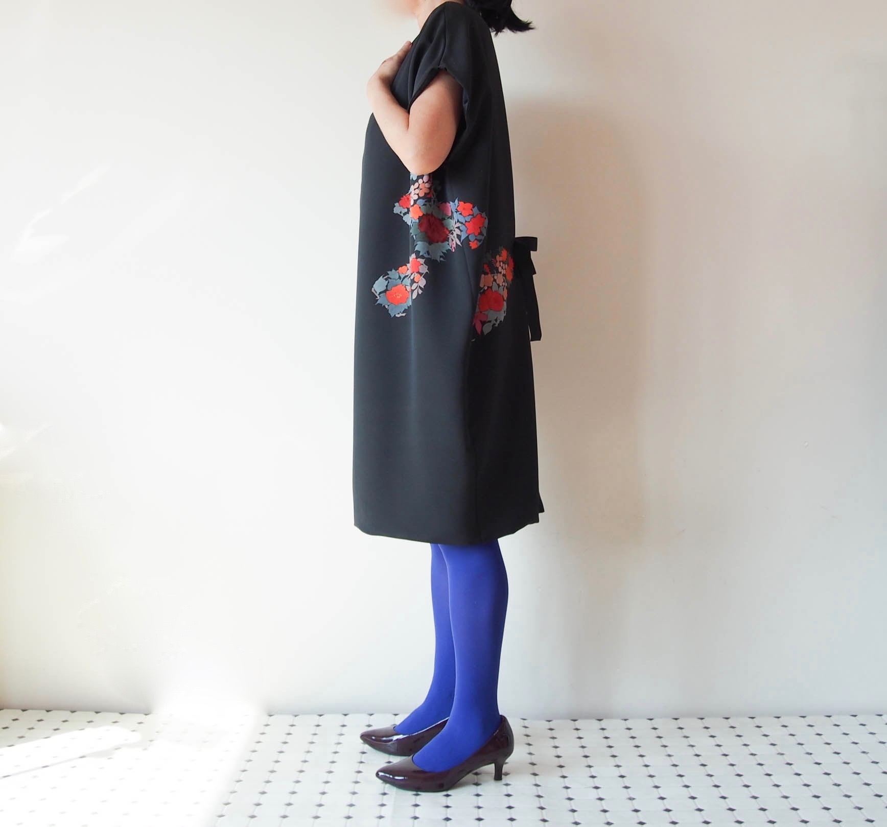 ヴィンテージ着物の反物から作ったコクーンワンピース Rika Shioya Boutique