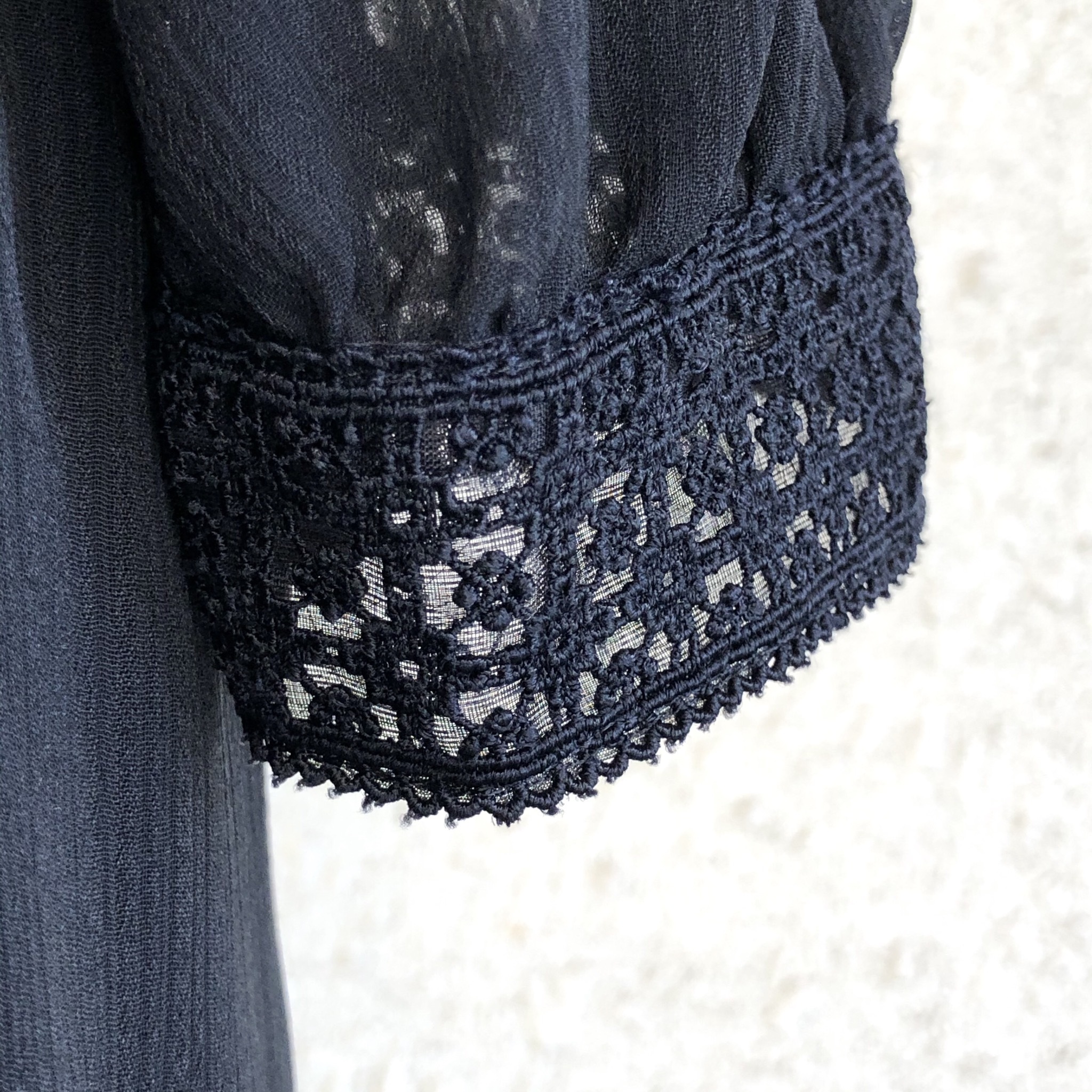 黒の七分袖ワンピース コルビジェ