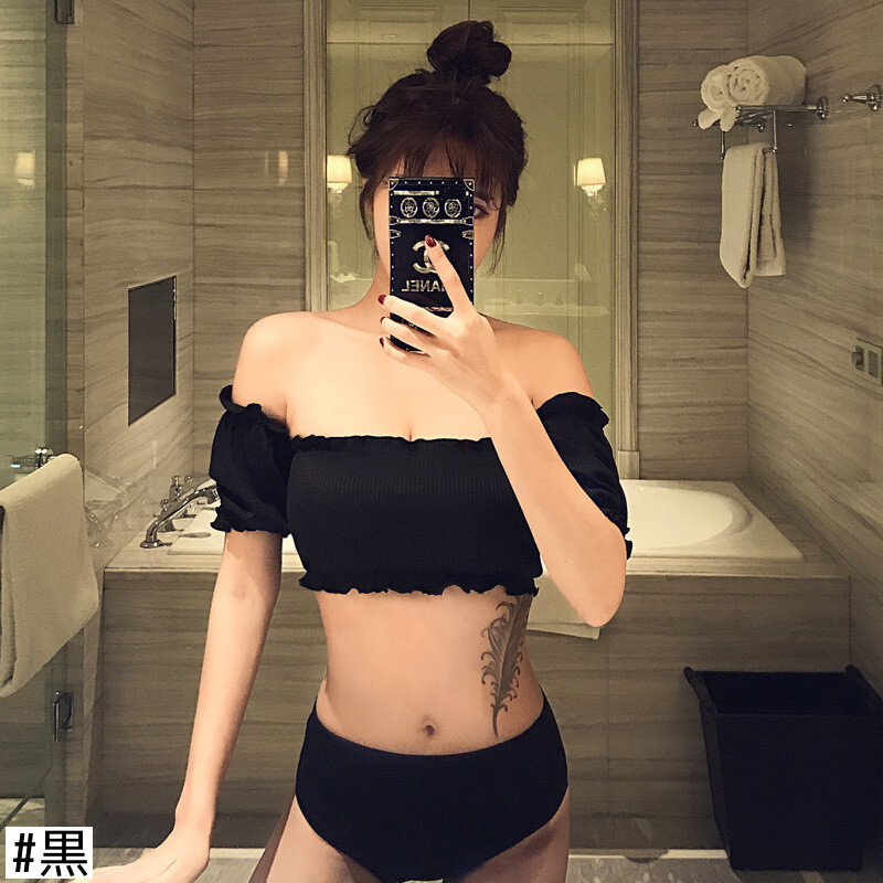 水着女性のワンショルダーチューブトップセクシーな半袖ビキニ レッド レディース【送料無料】 兴城市圣宇泳装商店3963269 | レディース