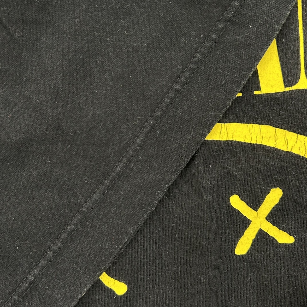 NIRVANA Smiley Face T-Shirt Black Yellow Size L の画像 9