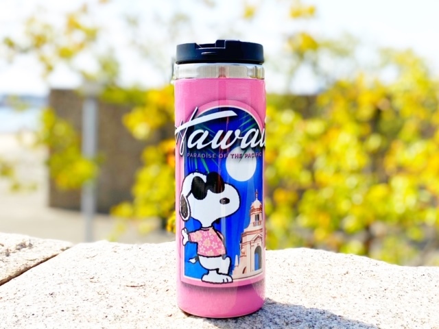 ロイヤルハワイアン限定 正規品 スヌーピー ステンレスタンブラー 14oz 414ml ロックフリップ式 蓋付き こぼれない 持ち運び タンブラー 水筒 ステンレスボトル ピンク ピンクパレス ロイヤルハワイアンホテル ハワイ ハワイ限定 ハワイ買い付け Hawaii スヌーピー