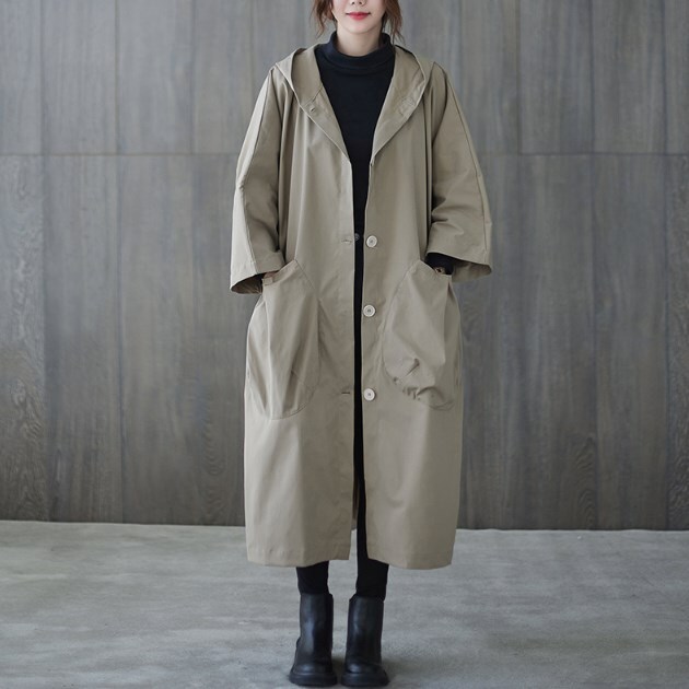 アウター ジャケット ロング丈 フード付き 袖付き 長袖 襟なし 前開き ポケット かわいい 大人可愛い きれいめ シンプル カジュアル 大人 上品 おしゃれ かっこいい 大人女子 こなれ感