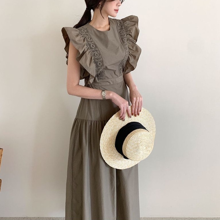 フライングスリーブハイウエストワンピース U5925 Udresser フライングスリーブハイウエストワンピース U5925 Udresser