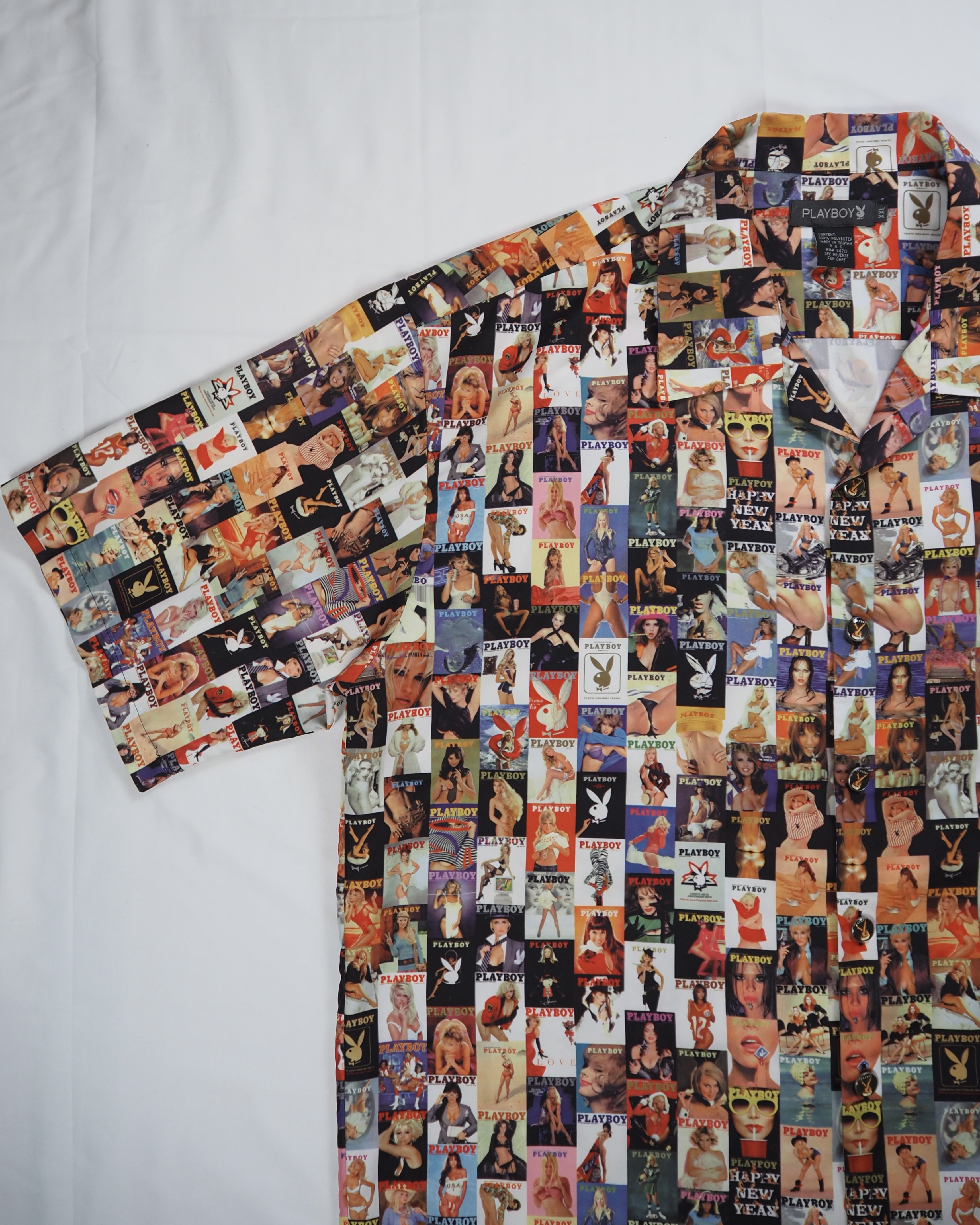 90’s PLAY BOY 総柄シャツ XXL の画像 5