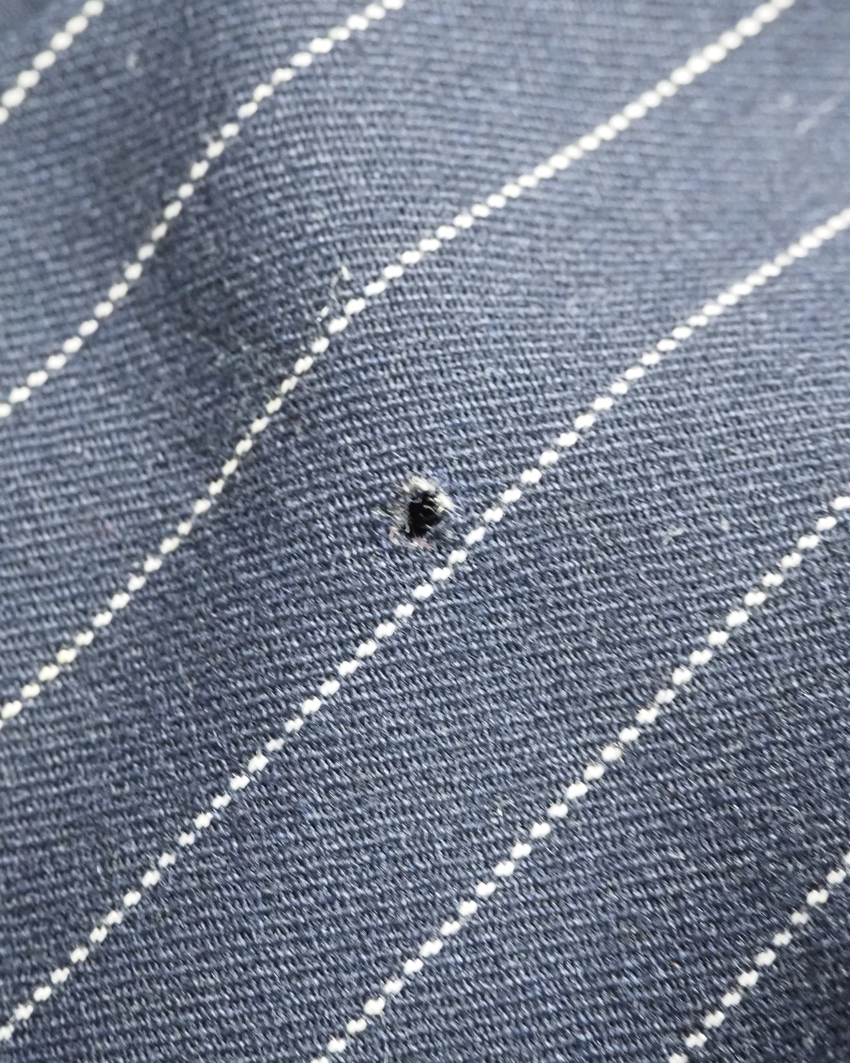 50’s Wool Slacks ストライプ ネイビー×ホワイト の画像 7
