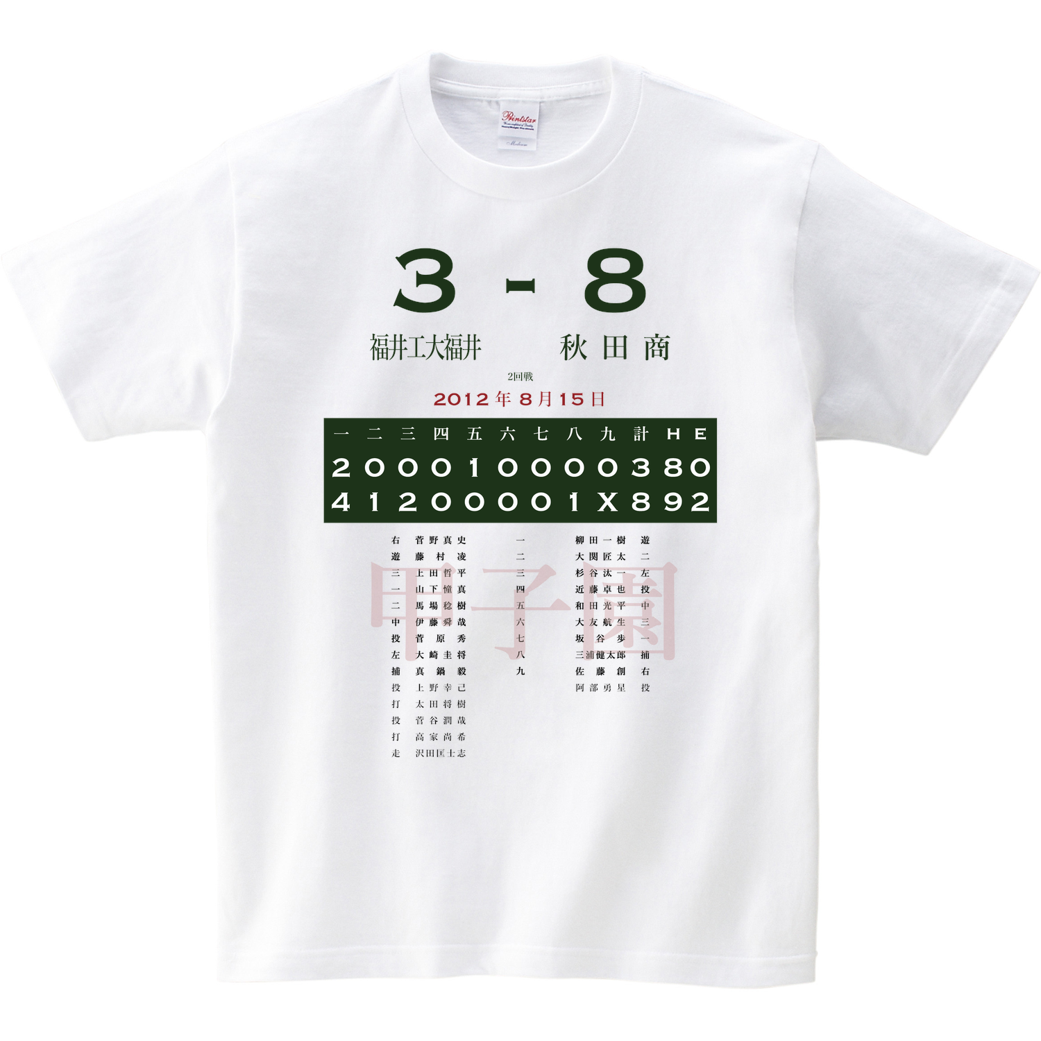 12 2回戦 秋田商 秋田 福井工大福井 福井 あの試合を僕は一生忘れないtシャツ屋 12 2回戦 秋田商 秋田 福井工大福井 福井 あの試合を僕は一生忘れないtシャツ屋