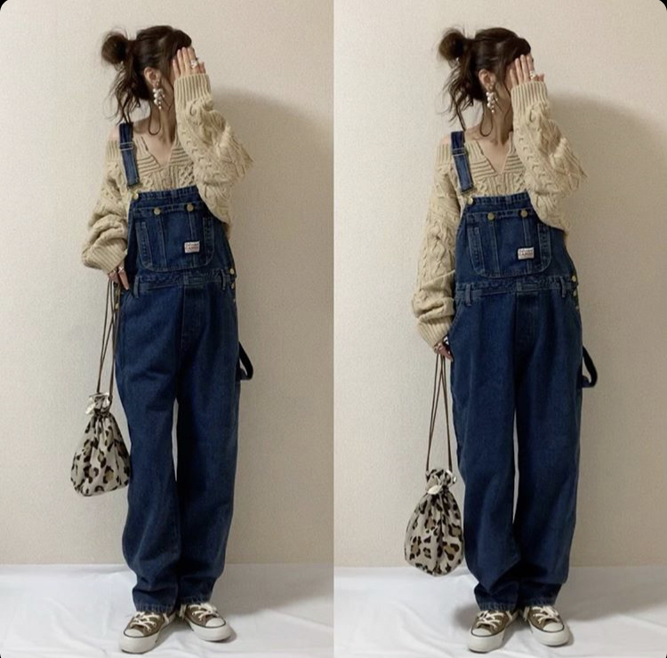 新作 サロペット オーバーオール デニム デニムサロペット カジュアル ラフ パンツ | Ladiesfashion.KandK