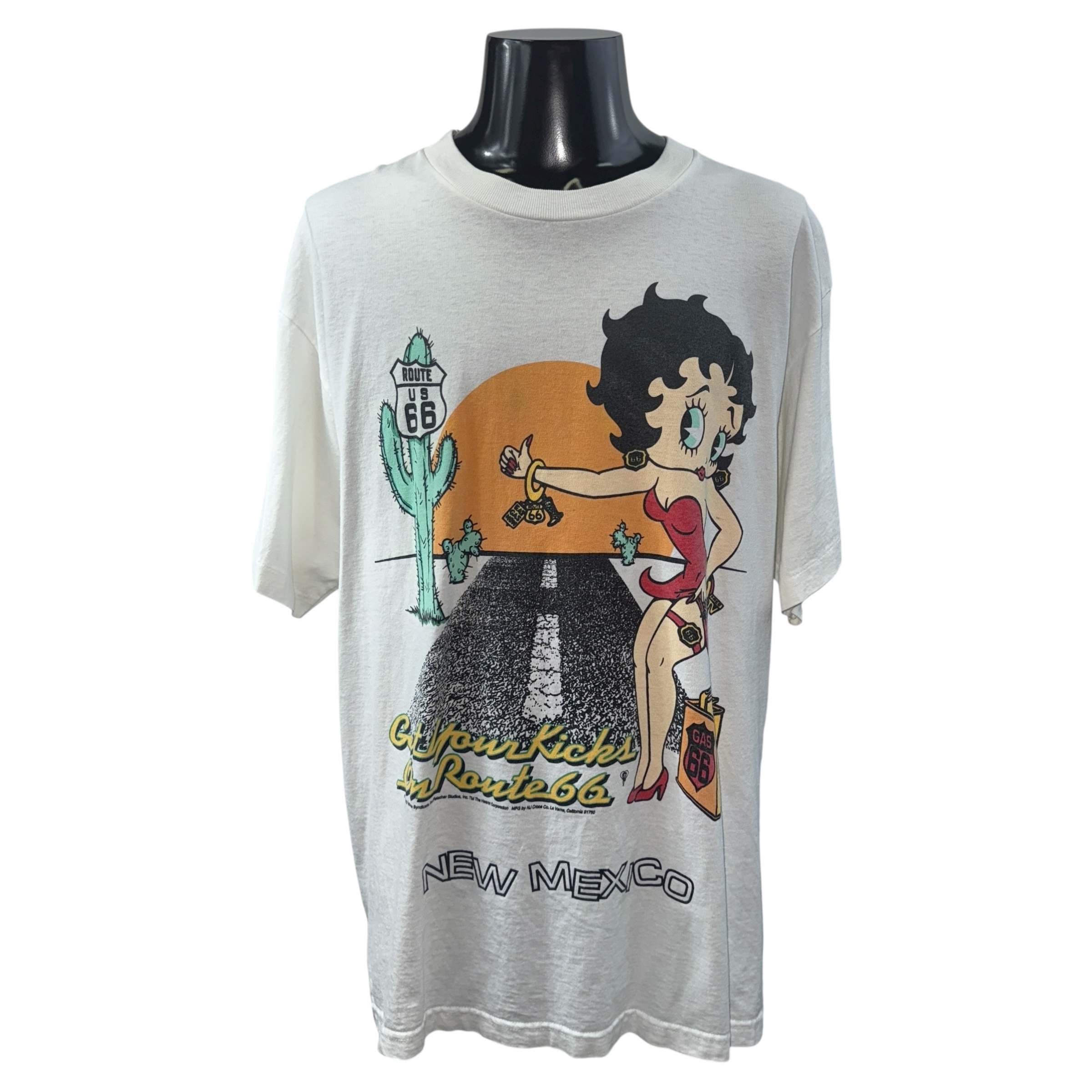 【BETTY BOOP】ベティブープ ルート66 プリント Tシャツ USA製 XL