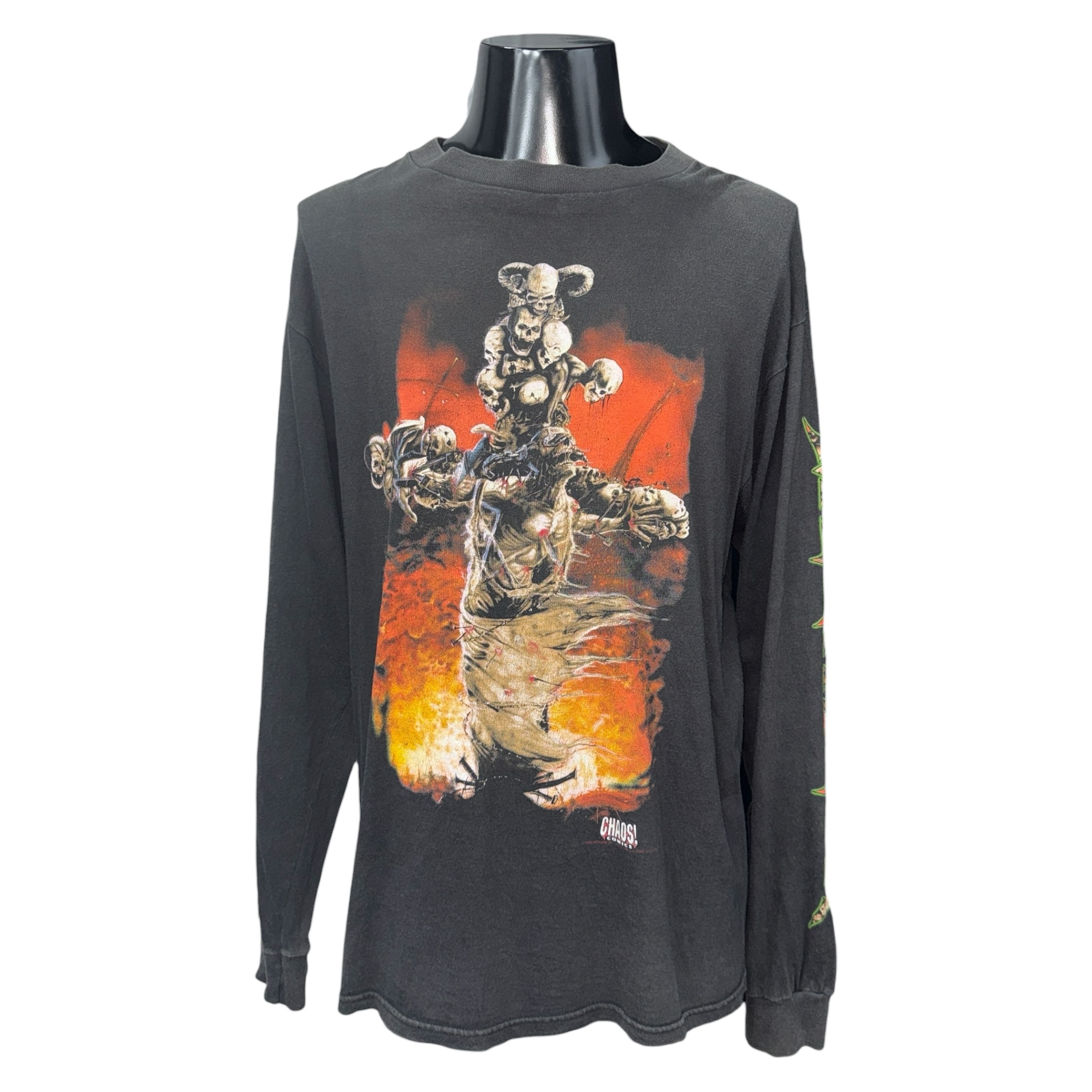 【MEGADETH】メガデス “CHAOS! COMICS” 90’s Vintage ロングスリーブ Tシャツ
