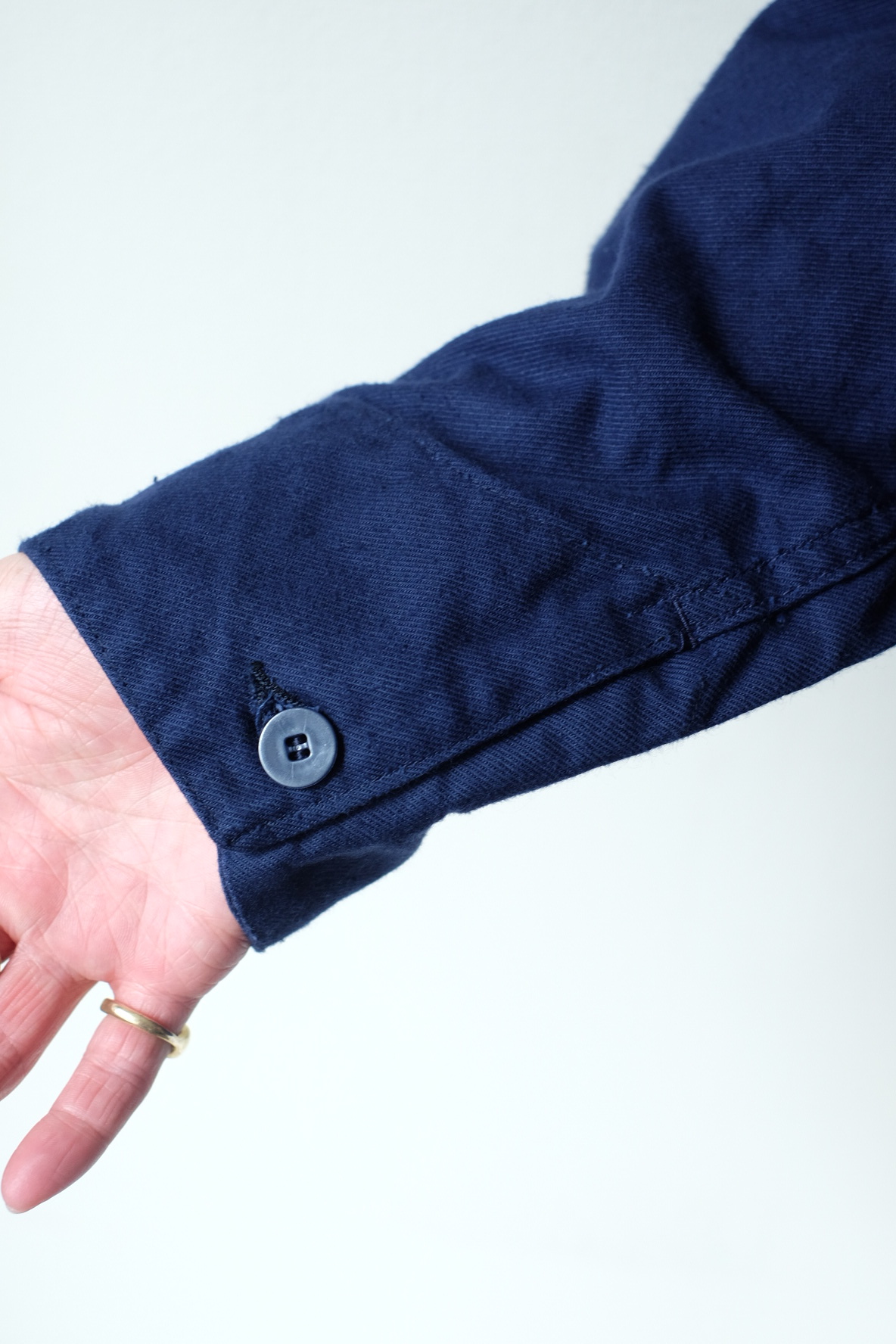 50s Swedish military pullover work shirt “one wash” の画像 11