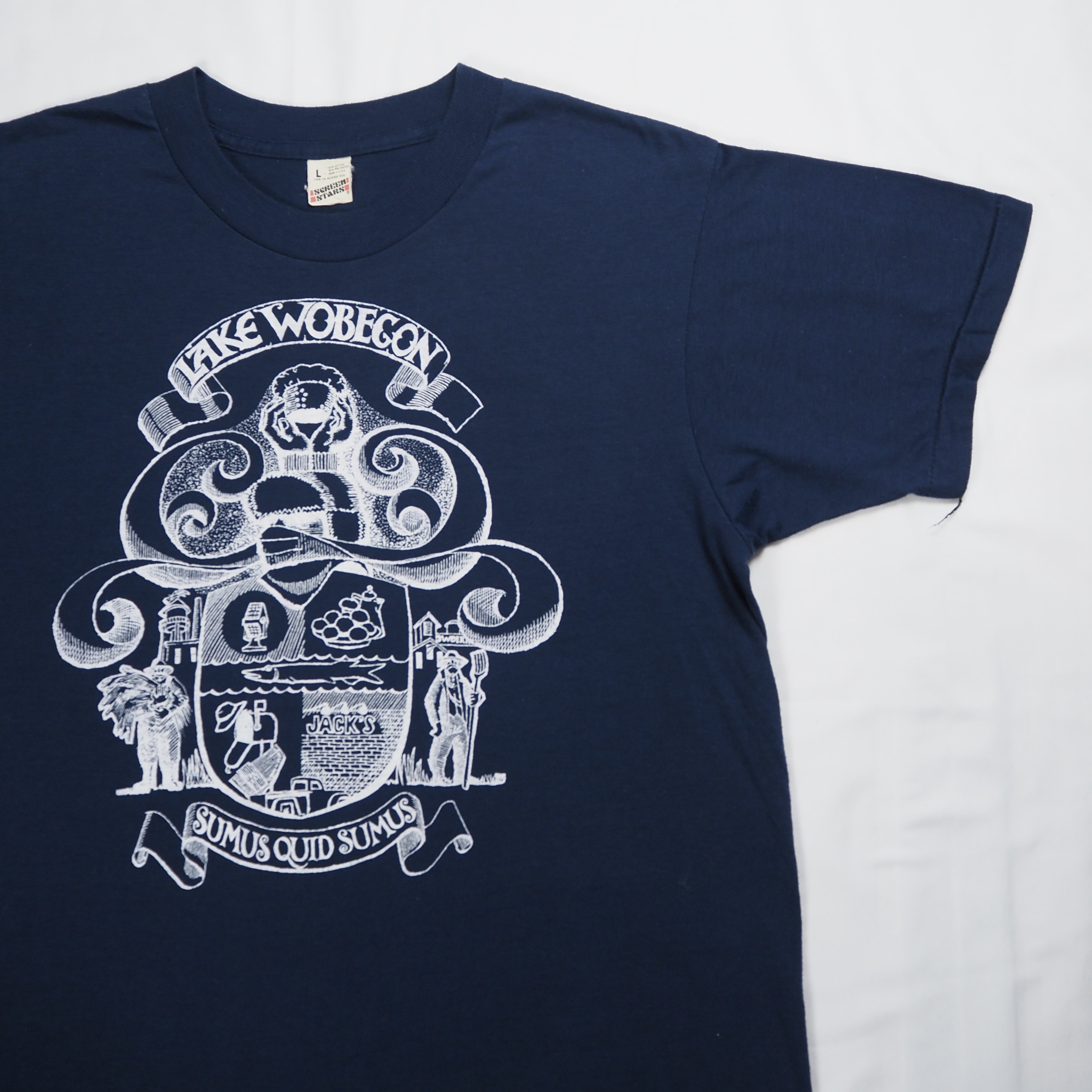 80’s Screen Stars プリントTシャツ Lサイズ ネイビー の画像 5