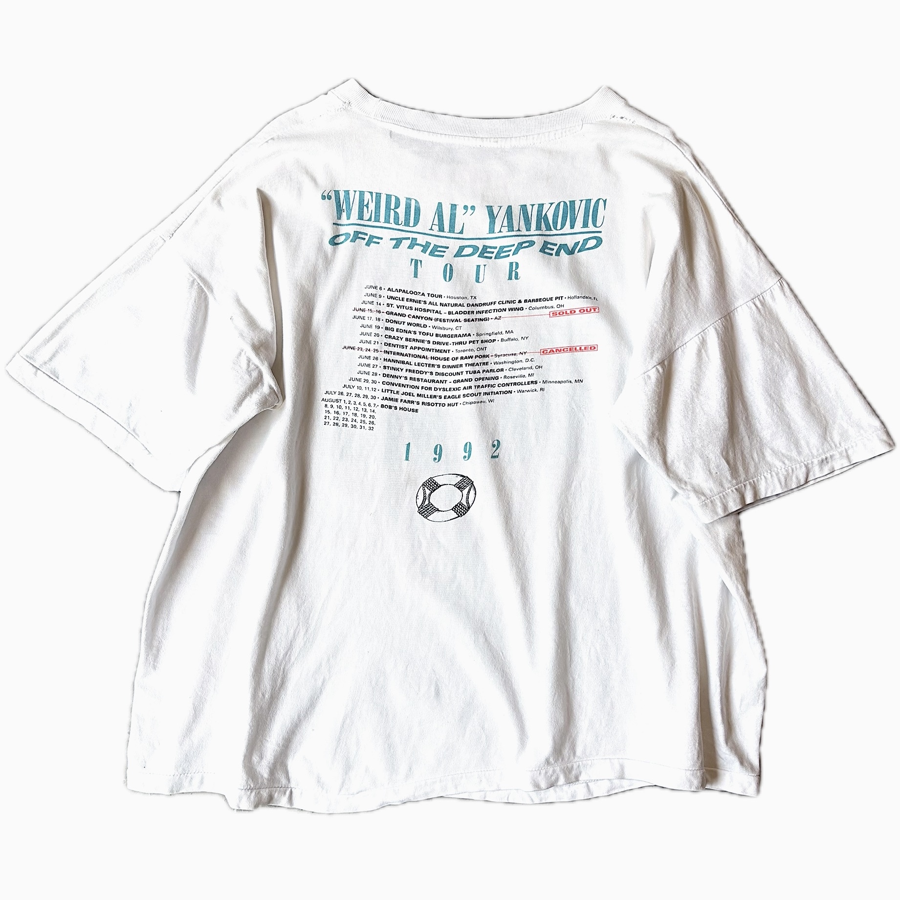 Vintage 90's ""WEIRD AL" YANKOVIC OFF THE DEEP END TOUR" T-shirt の画像 2