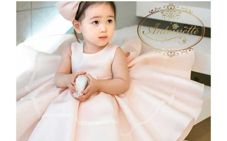 2色展開 赤ちゃん セレモニードレス お呼ばれドレス 結婚式 発表会 誕生日 記念日ドレス Baby ベビードレス フォーマルドレス Antoinette