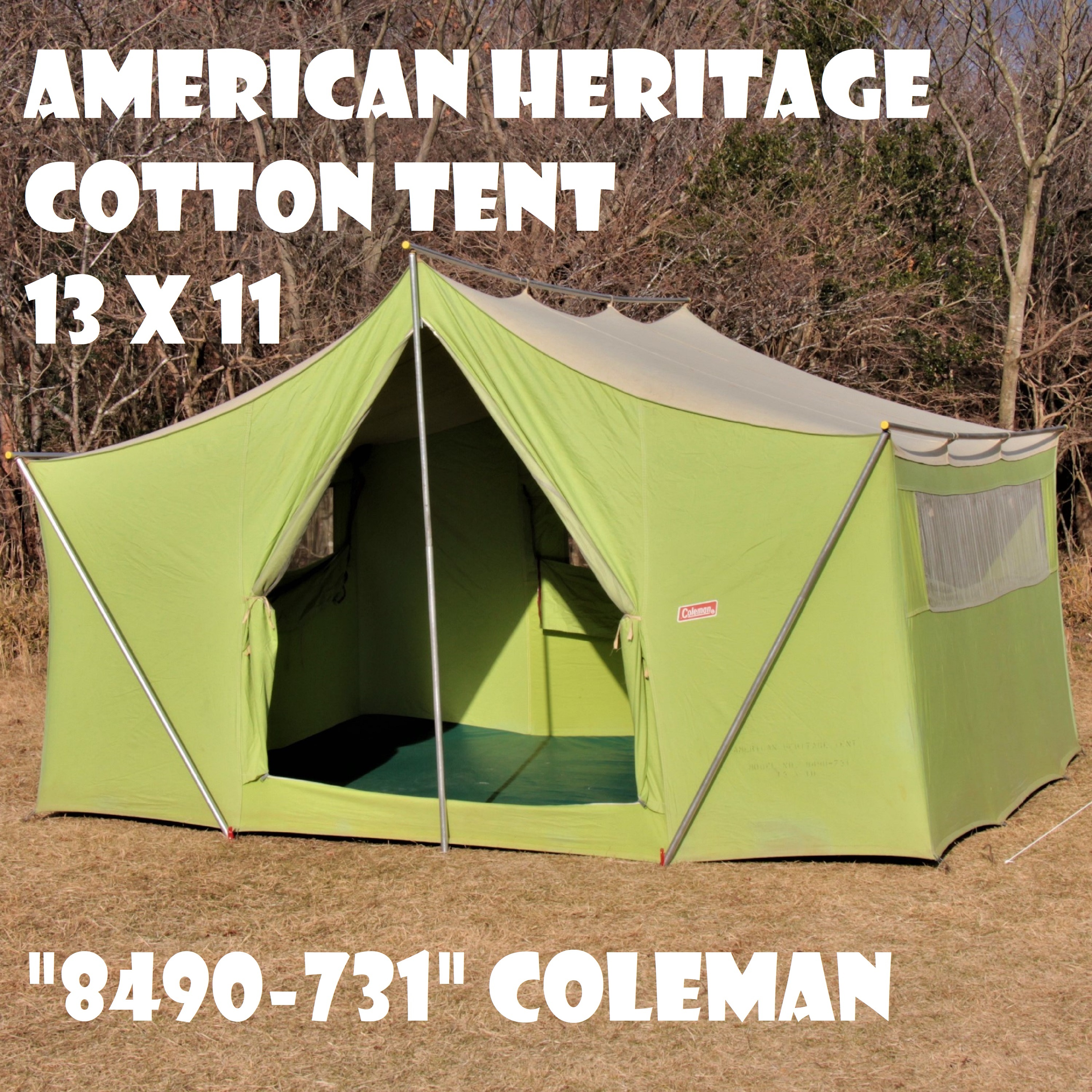 コールマン アメリカンヘリテージ American Heritage 13x10 8490 731 Coleman ビンテージ コットンテント 60年代 初期型 クラシック オールド 状態良好 美品 Super Vintage Depot スーパービンテージデポ