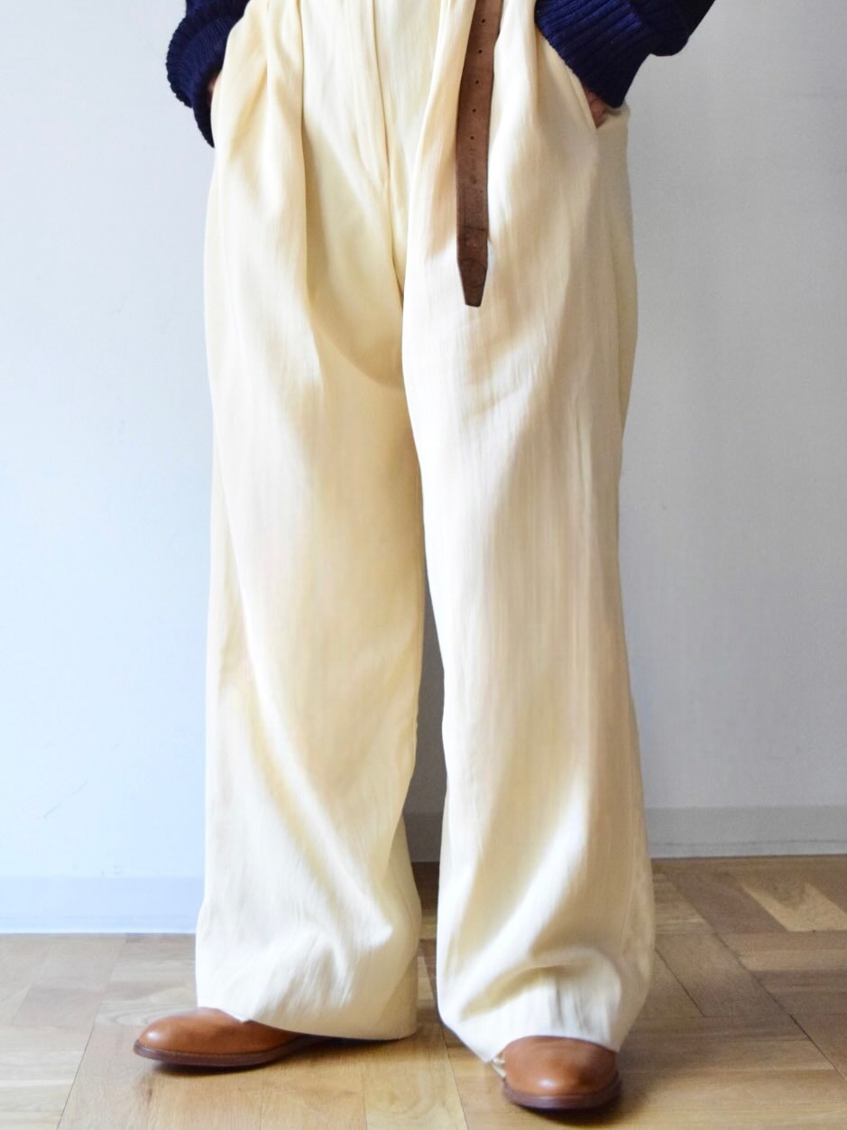 Rayon&Wool Wide trousers の画像 2
