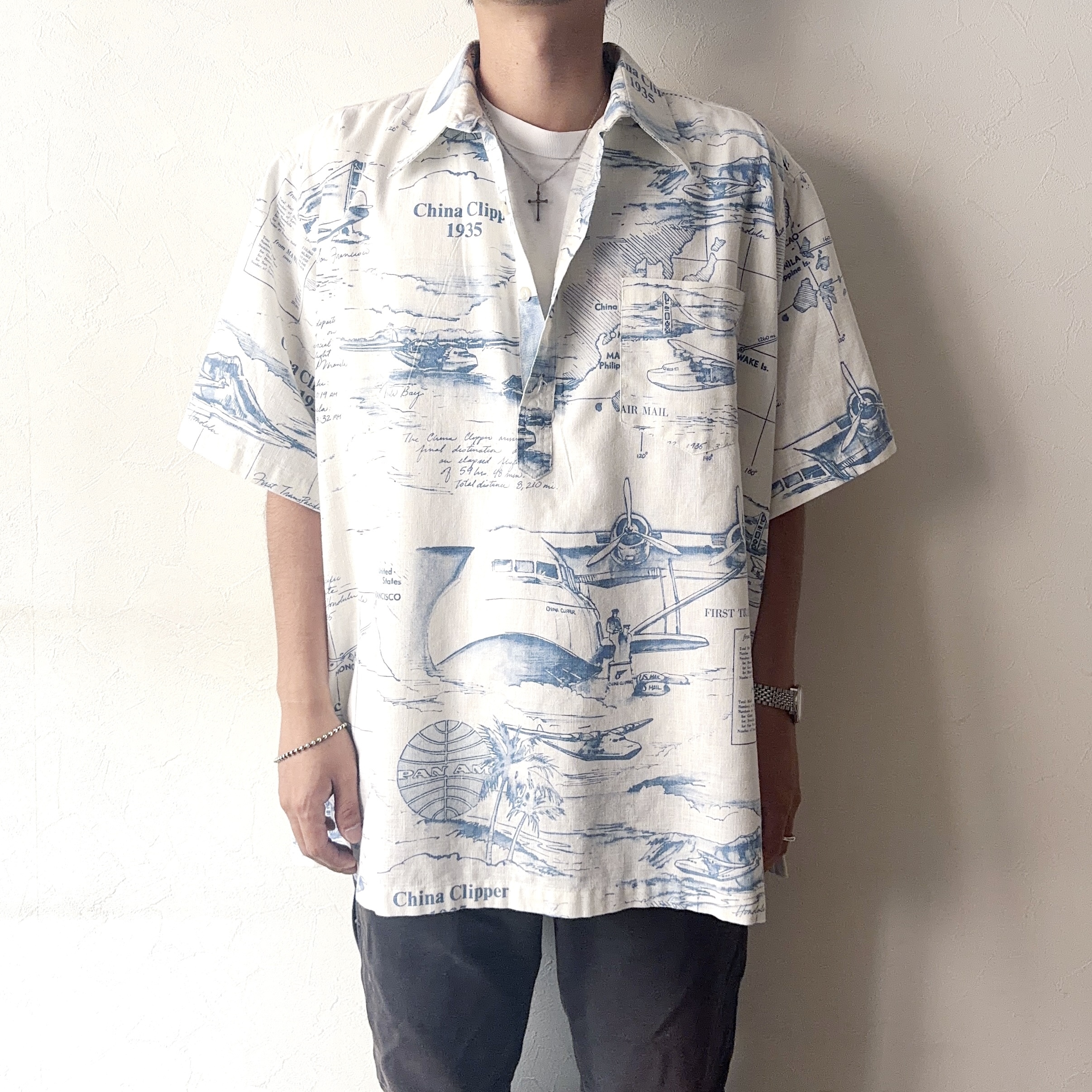 Vintage 80～90's Patterned Pullover Shirt の画像 3