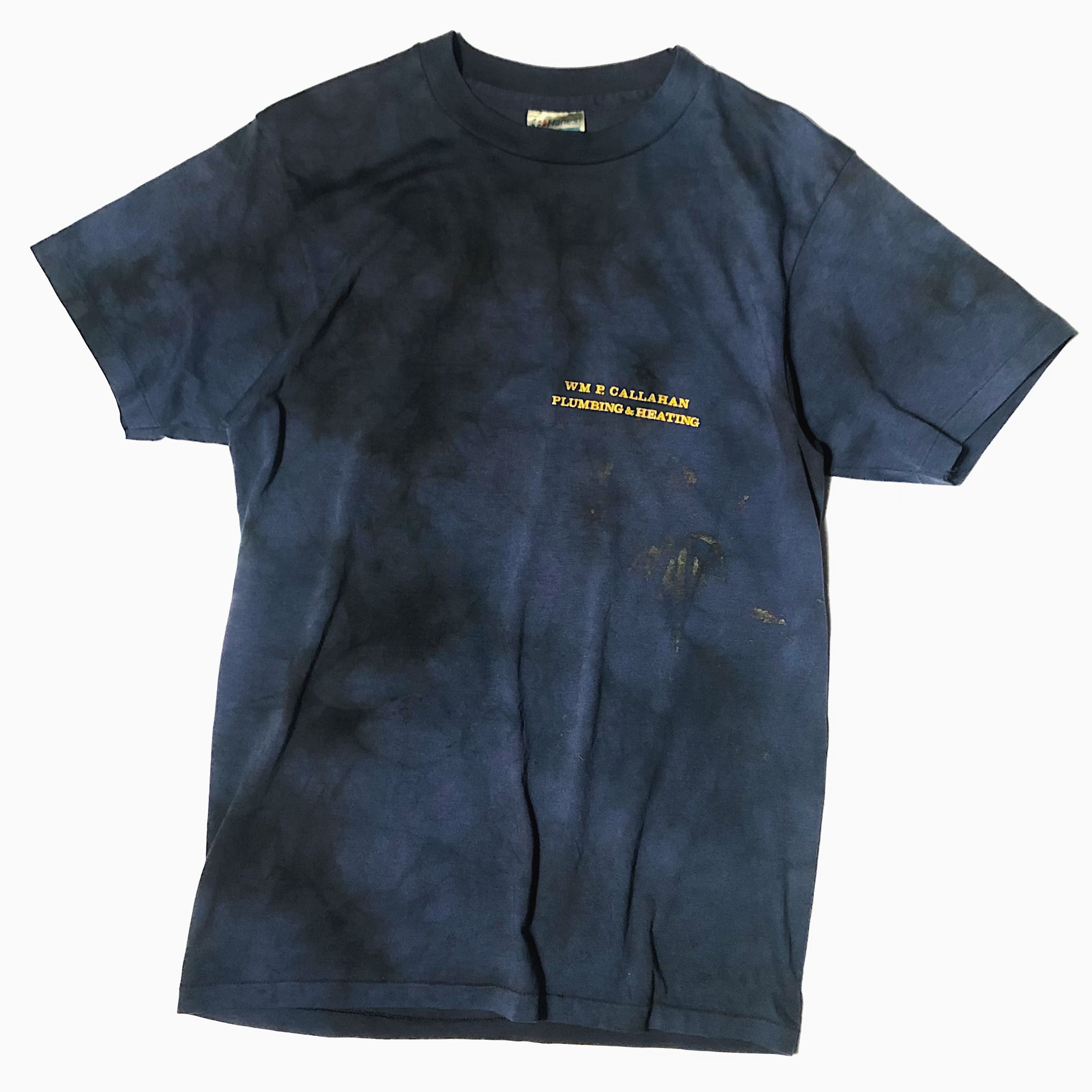 Vintage 80's【Hanes】"PLUMBING & HEATING" Grunge T-shirt の画像 2
