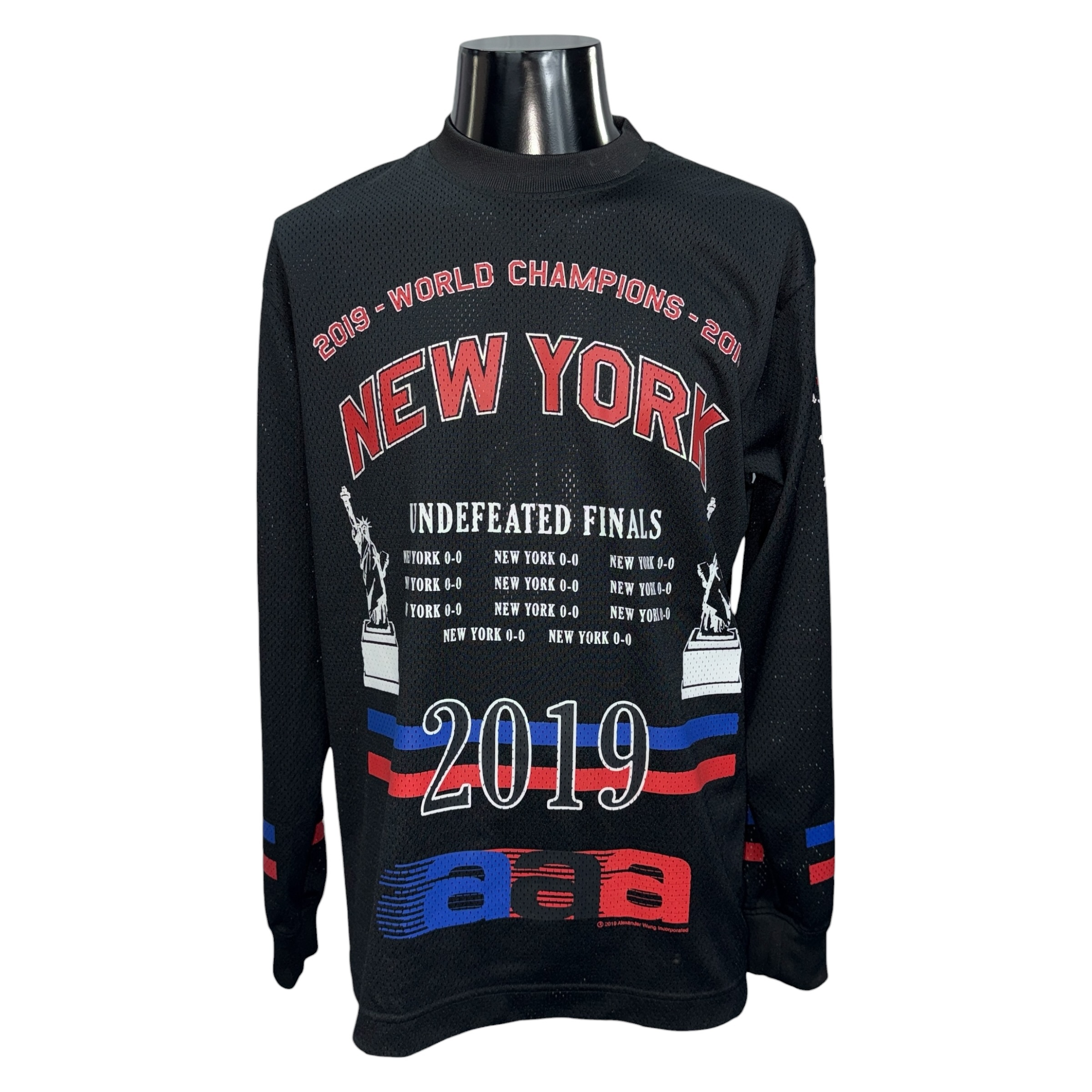 【ALEXANDER WANG】アレキサンダーワン “WORLD CHAMPIONS” 19AW メッシュロングスリーブTシャツ
